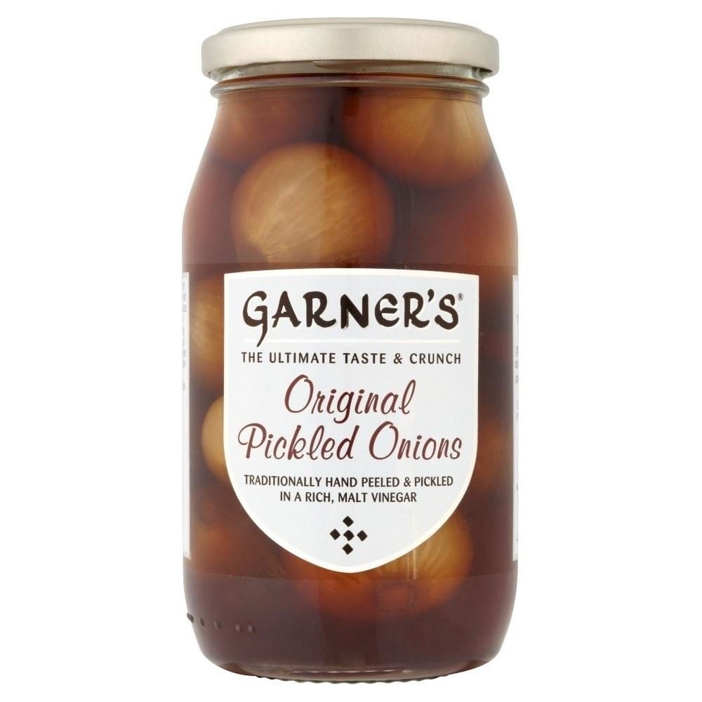 Garner's Original Pickled Onions 16oz (454g) - Pack of 2 | Crunchy Tangy Cocktail Onions for Martini, Salad & Charcuterie Boards | Premium Pickled Vegetables for Gifts & Pantry Staples