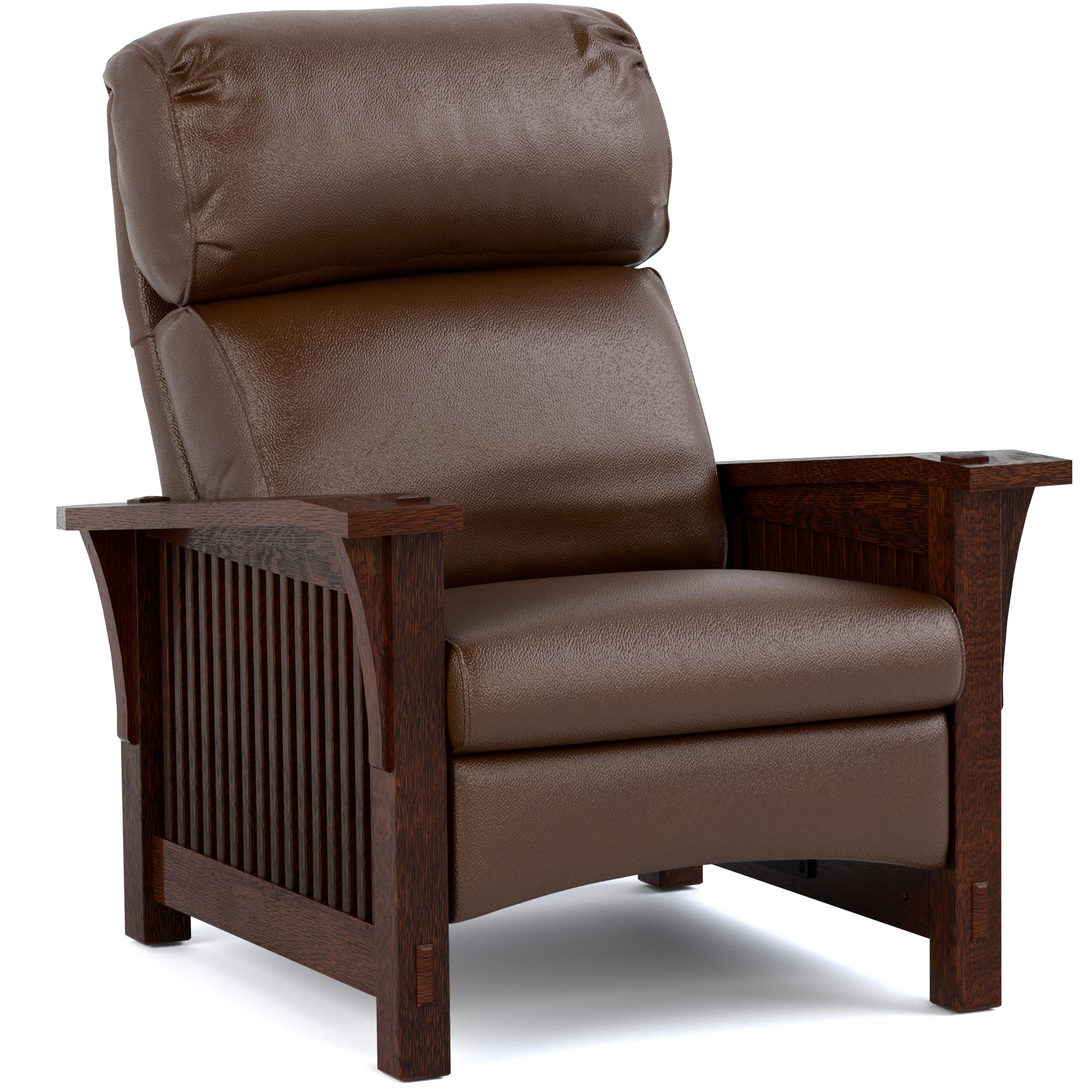 Bustle Back Spindle Morris Recliner Chair - Comfortable Traditional Wingback Recliner for Living Room, Bedroom & Home Theater - Perfect for Relaxing, Reading & Watching TV