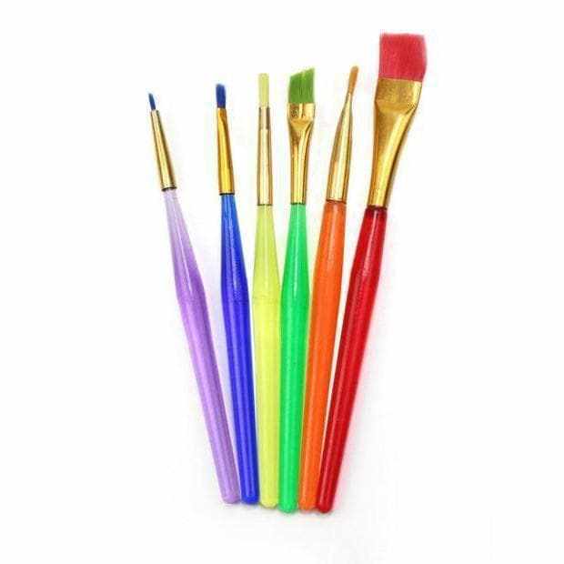 6-Piece Premium Paint Brush Set for Home Decorating, DIY Crafts, and Art Projects - Perfect for Canvas, Wood, and Wall Painting