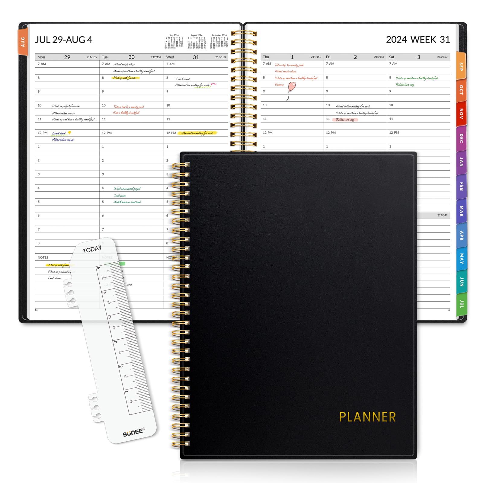 **SUNEE 2024-2025 Academic Planner - 17 Month Appointment Book (8.5