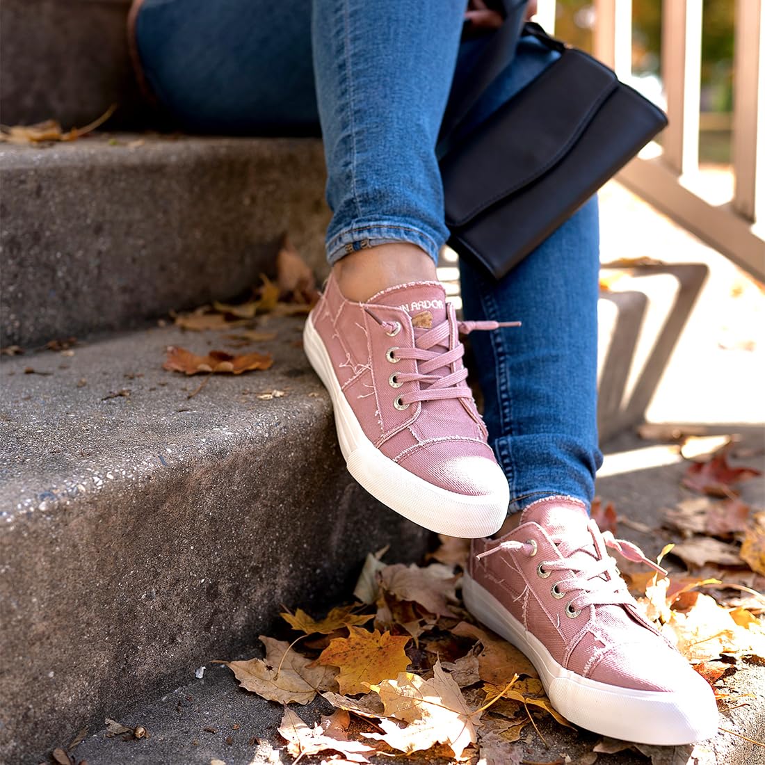 JENN ARDOR Women's Slip On Canvas Sneakers - Low Top Comfortable Walking Shoes for Casual Outfits & Everyday Wear