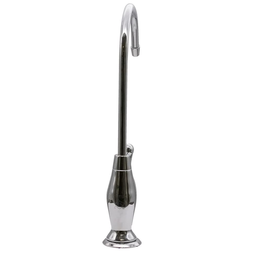Westbrass CO129-26 10-Inch Cold Water Dispenser Faucet Kit with Under Sink Filter & 2 Replacement Cartridges - Polished Chrome Finish for Kitchen & Office Water Purification System