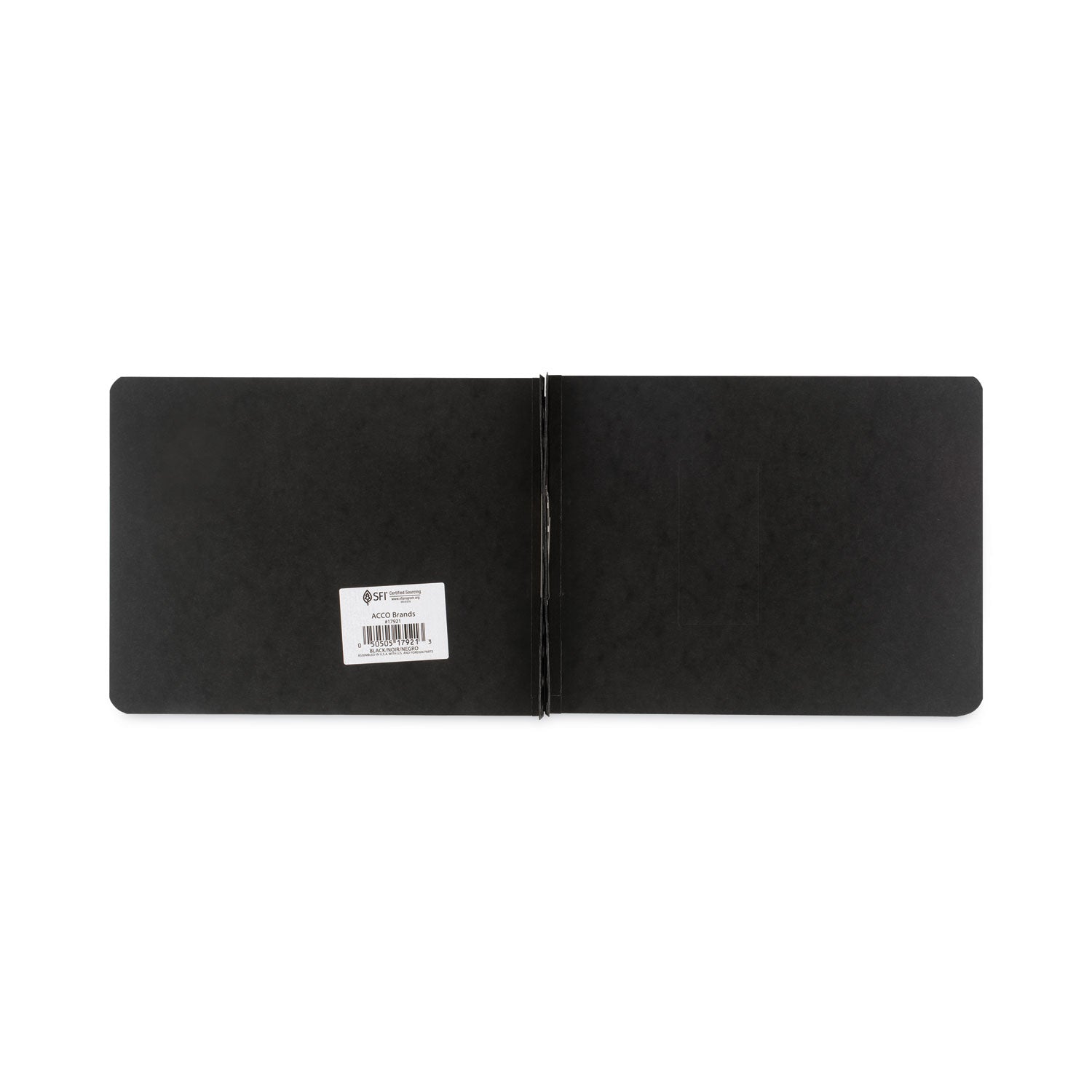 ACCO PRESSTEX Report Cover with Tyvek Reinforced Hinge - Top Bound 2-Piece Prong Fastener - Holds 2 Documents - 8.5 x 11 Inches - Black/Black - Perfect for Office Reports, School Projects & Professional Presentations
