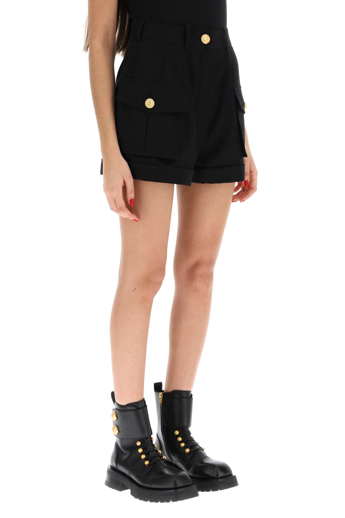 Balmain Grain de Poudre Cargo Shorts for Men - Stylish & Comfortable Casual Wear for Summer, Travel & Outdoor Activities