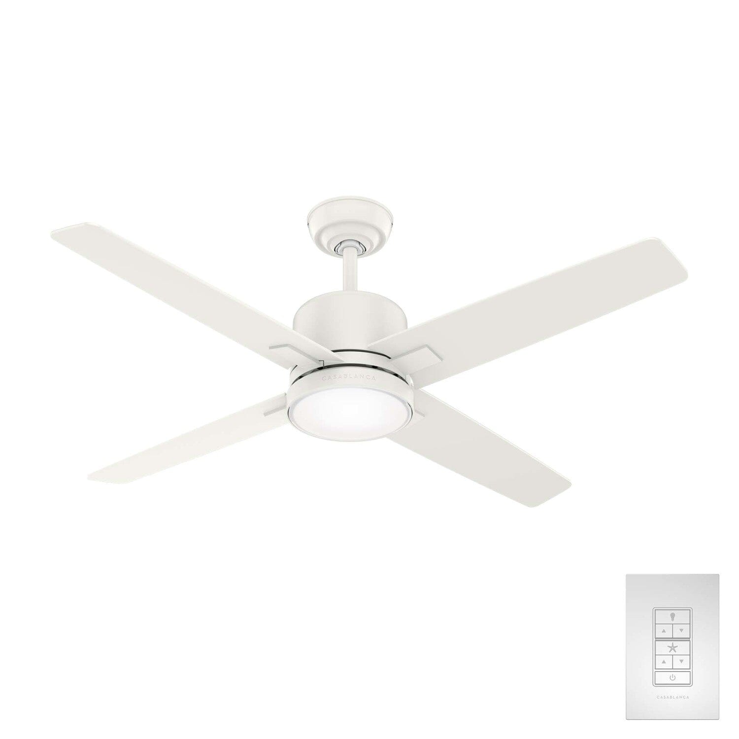 52 Inch Axial Ceiling Fan with LED Light - Energy Efficient & Quiet for Living Room, Bedroom, or Office