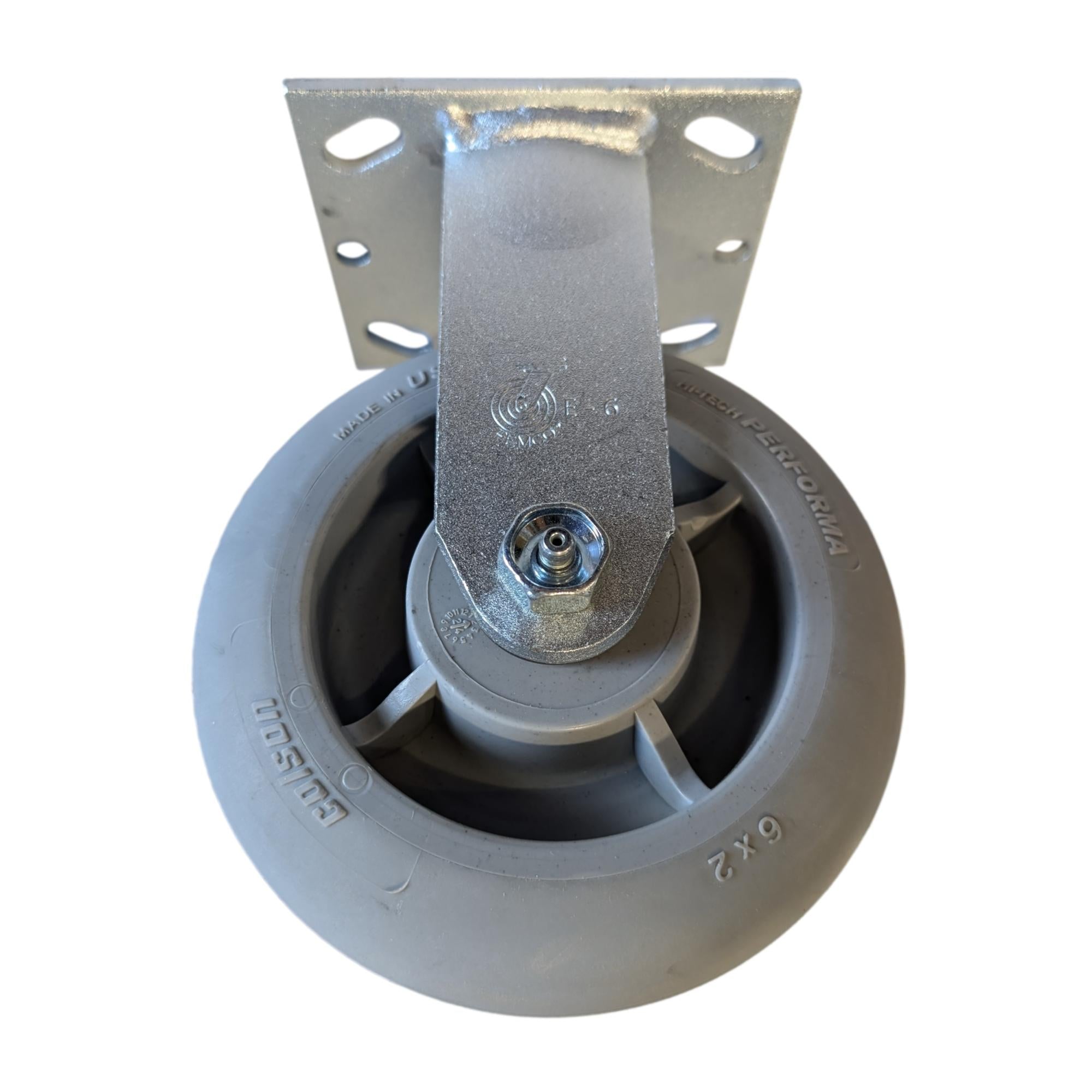 6 x 2 Colson Performa Heavy Duty Rigid Caster Wheels - 450 lbs Capacity per Wheel - Ideal for Industrial Carts, Workbenches, and Warehouse Equipment