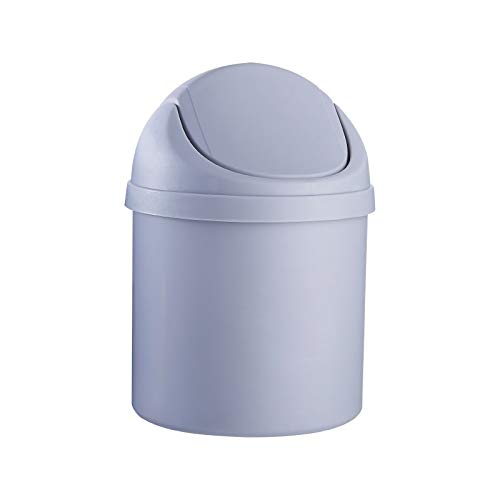 GyLazhuzizljt Mini Shake-Top Desktop Trash Can with Removable Lid - Small Purple Plastic Waste Bin for Office, Kitchen, Bathroom & Outdoor Use - Compact Household Garbage Storage Bucket