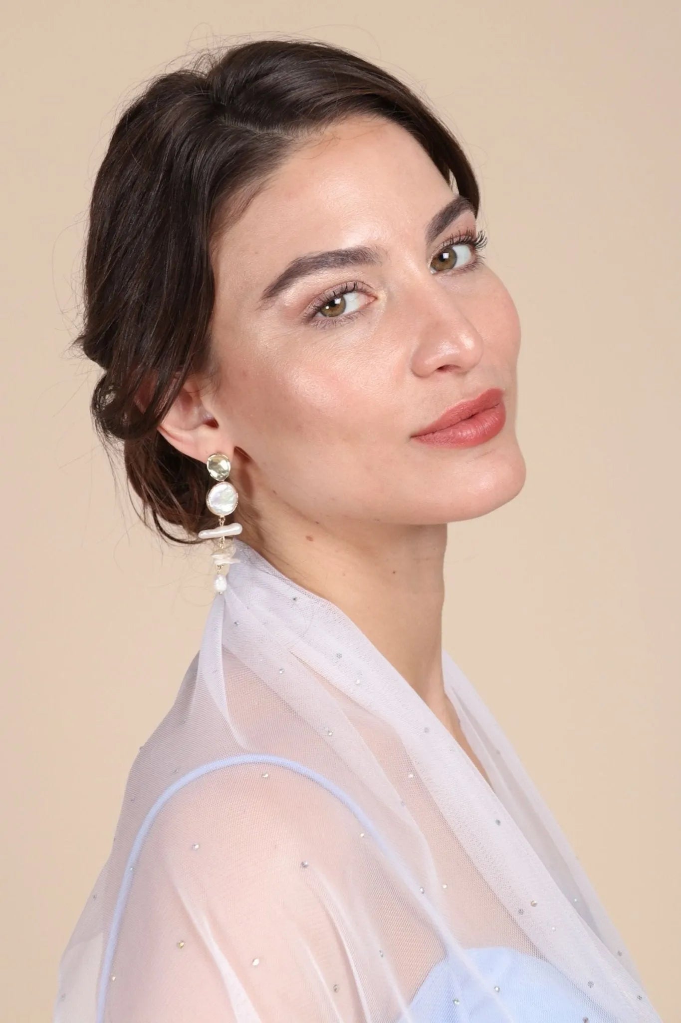 Exquisite Baroque Pearl Drop Statement Earrings for Women – Elegant Dangle Jewelry for Weddings, Parties & Special Occasions