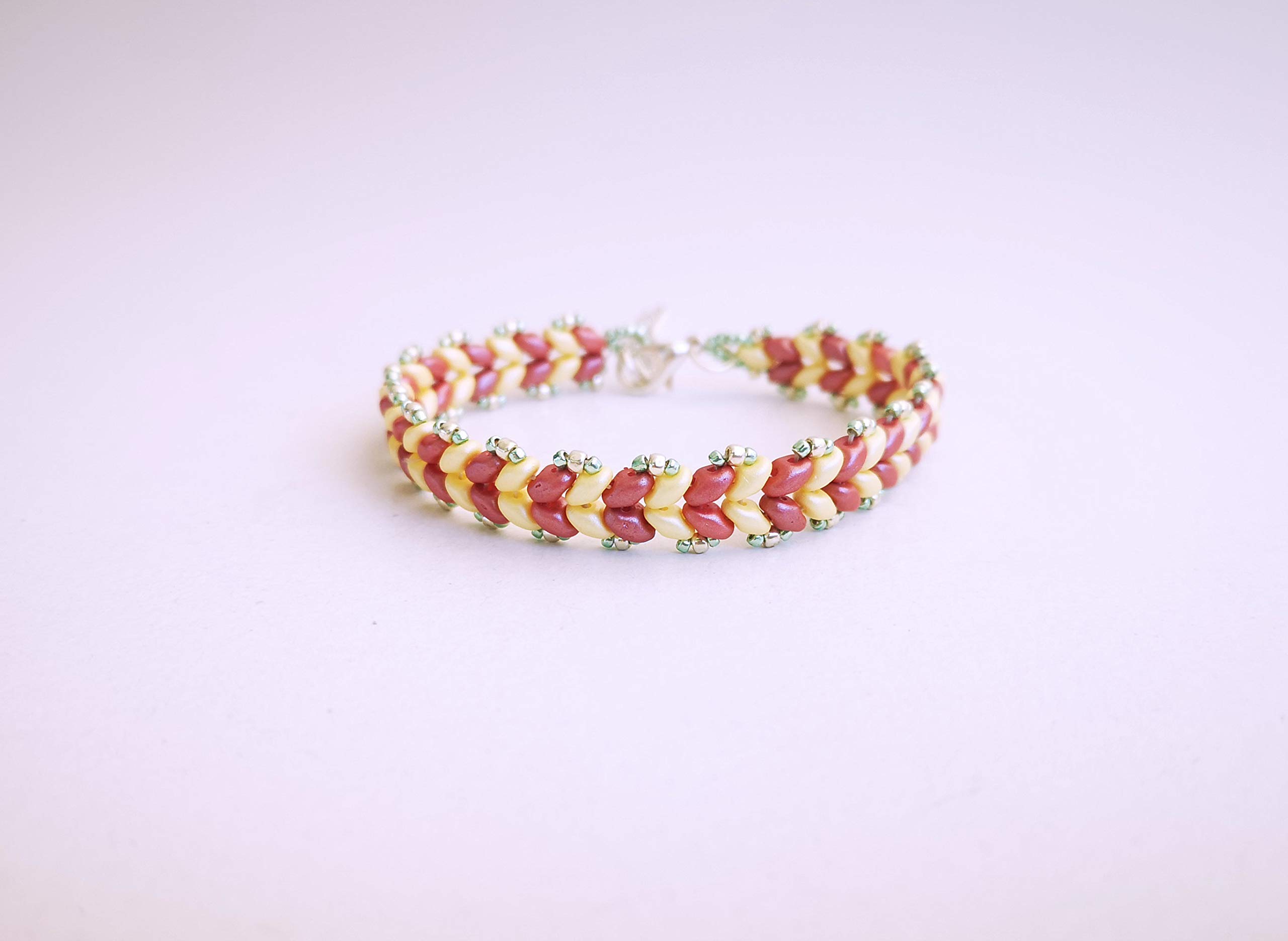 Elegant Yellow Coral Arrow Beaded Bracelet - Handmade Narrow Jewelry for Women, Perfect for Parties, Weddings & Everyday Wear
