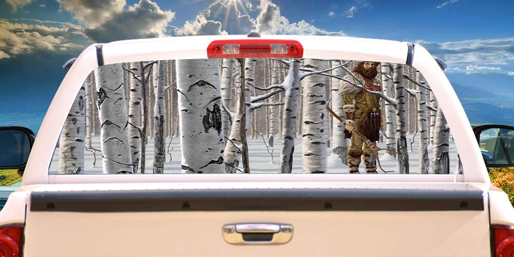 SignMission Aspen Man Rear Window Vinyl Decal - HD Graphic Truck Decal for Full Size Trucks | Professional Grade Weatherproof Material | Universal Fit | Car Wash Safe | Made in USA | Perfect for Truck Enthusiasts & Off-Road Adventures
