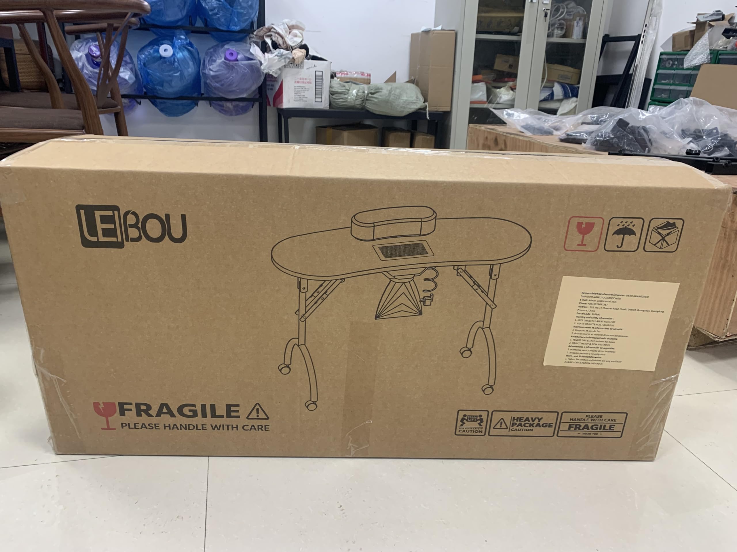 LEIBOU Professional Folding Portable Nail Table - 35