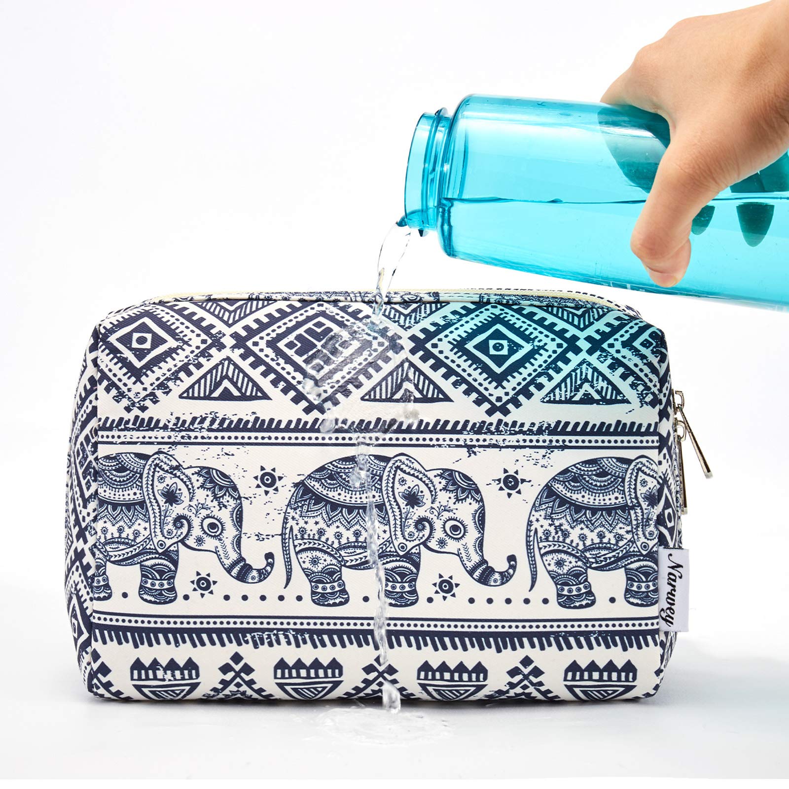 Narwey Cute Elephant Makeup Bag for Women - Travel Cosmetic Organizer for Toiletries & Makeup