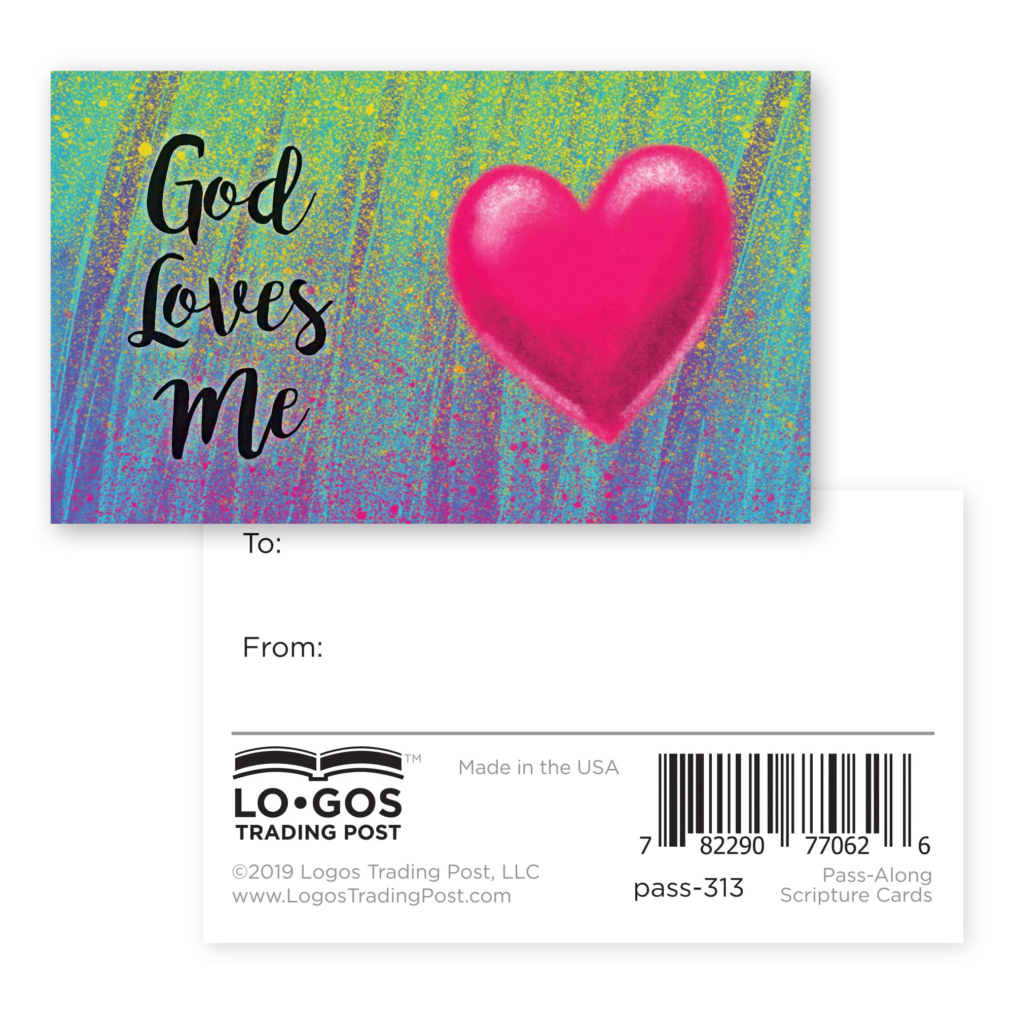 God Loves Me - Pack of 25 Inspirational Bible Verse Cards for Kids | Christian Affirmation Scripture Cards for Sunday School, Children's Church & Youth Ministry | Perfect for Daily Devotions & Faith Building