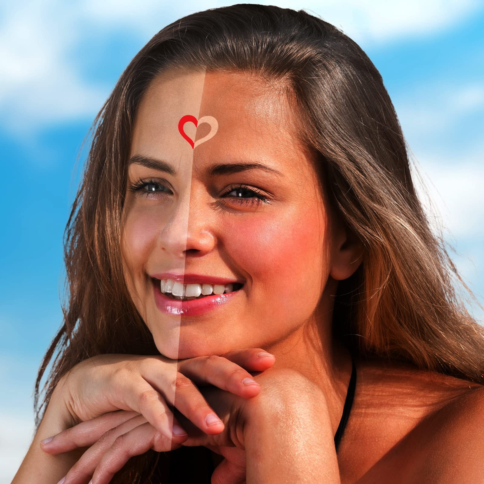 500 Pieces Tanning Stickers for Body - Self-Adhesive Sunbathing Decals with Heart Pattern for Tanning Beds, Outdoor & Indoor Use - Perfect for Salon Supplies, Beach, Pool Parties & Summer Activities