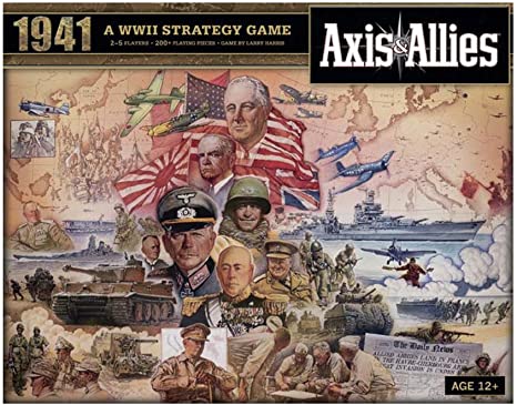 Axis and Allies 1941 Board Game - WWII Strategy War Game for Adults & Teens - Perfect for Family Game Nights & History Enthusiasts