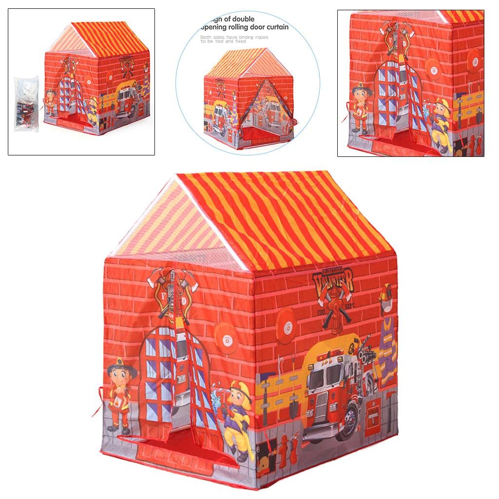 Kids Play Tent - Indoor & Outdoor Wigwam Teepee for Boys & Girls - Perfect for Camping, Pretend Play, and Firefighter Role Play - Great Gift for Children