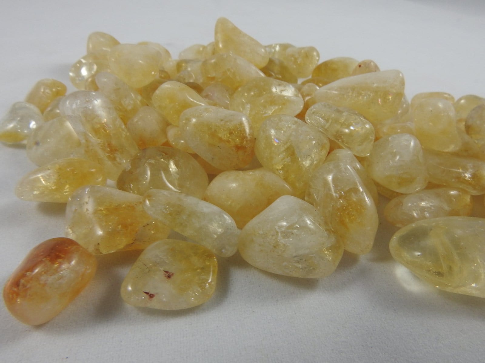 Natural Citrine Tumbled Stones (3-Piece Set) - Healing Crystals for Meditation, Chakra Balancing & Home Decor