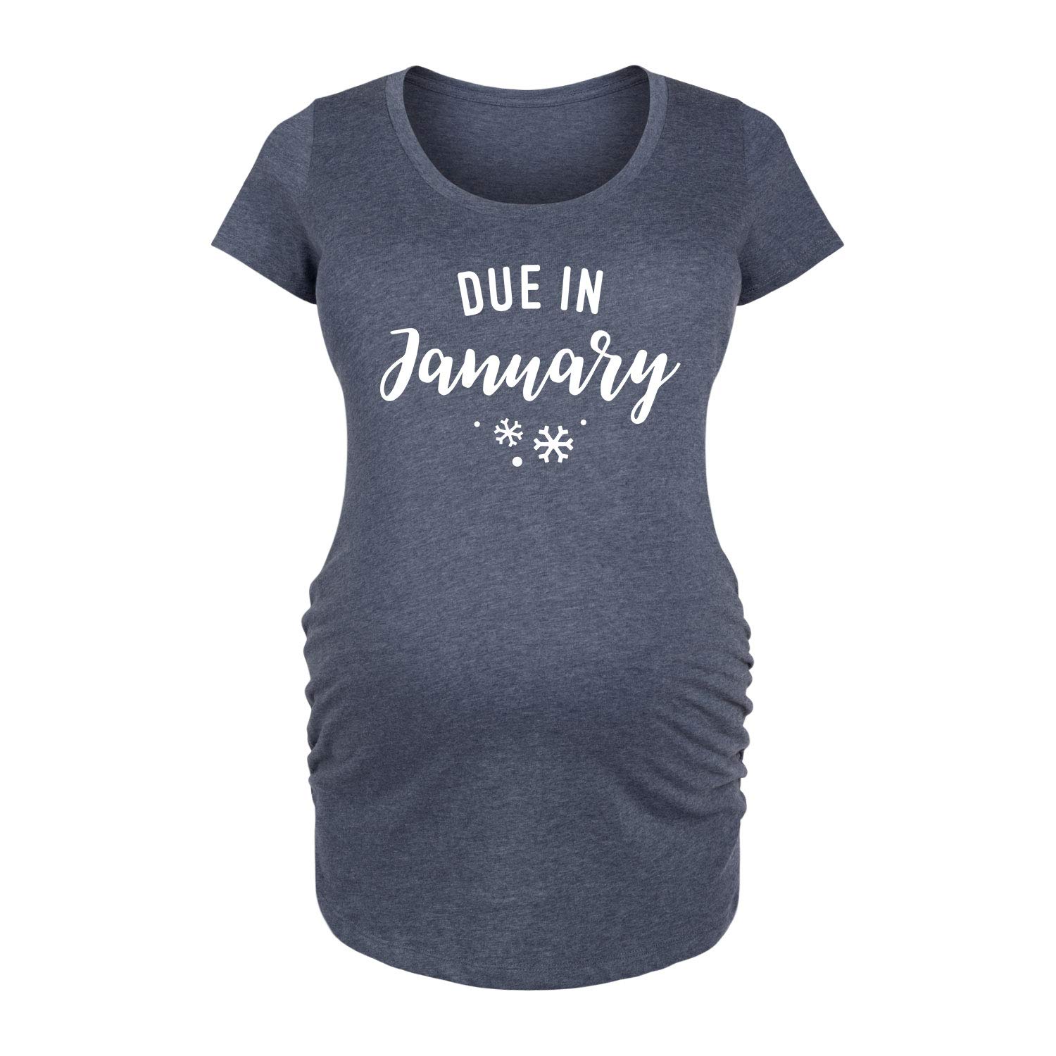 Bloom Maternity Scoop Neck T-Shirt for Pregnancy - Comfortable Stretchy Cotton Top for Expecting Moms - Perfect for Everyday Wear, Doctor Visits & Baby Showers