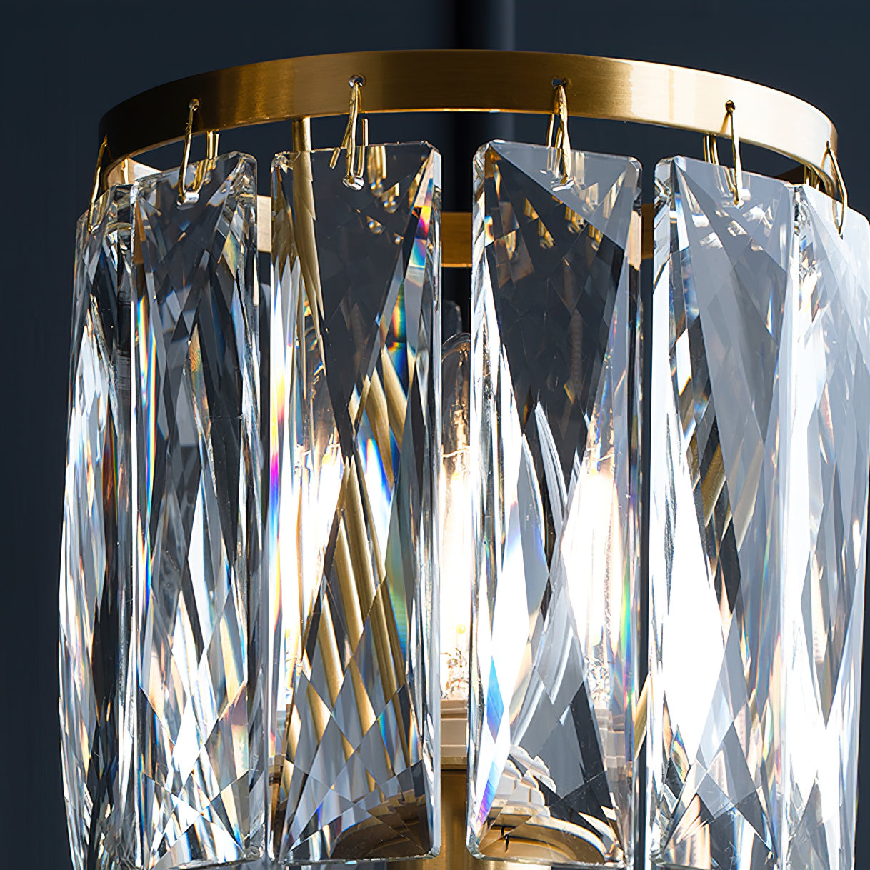 Crystal Prism Chandelier - Elegant Ceiling Light Fixture for Dining Room, Bedroom & Living Room Decor | Modern Home Lighting Solution