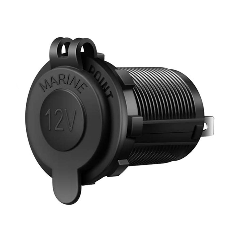 12V DC Cigarette Lighter Socket - Waterproof Power Outlet for Car, Marine, Motorcycle, ATV & RV - Perfect for Charging Devices On-The-Go
