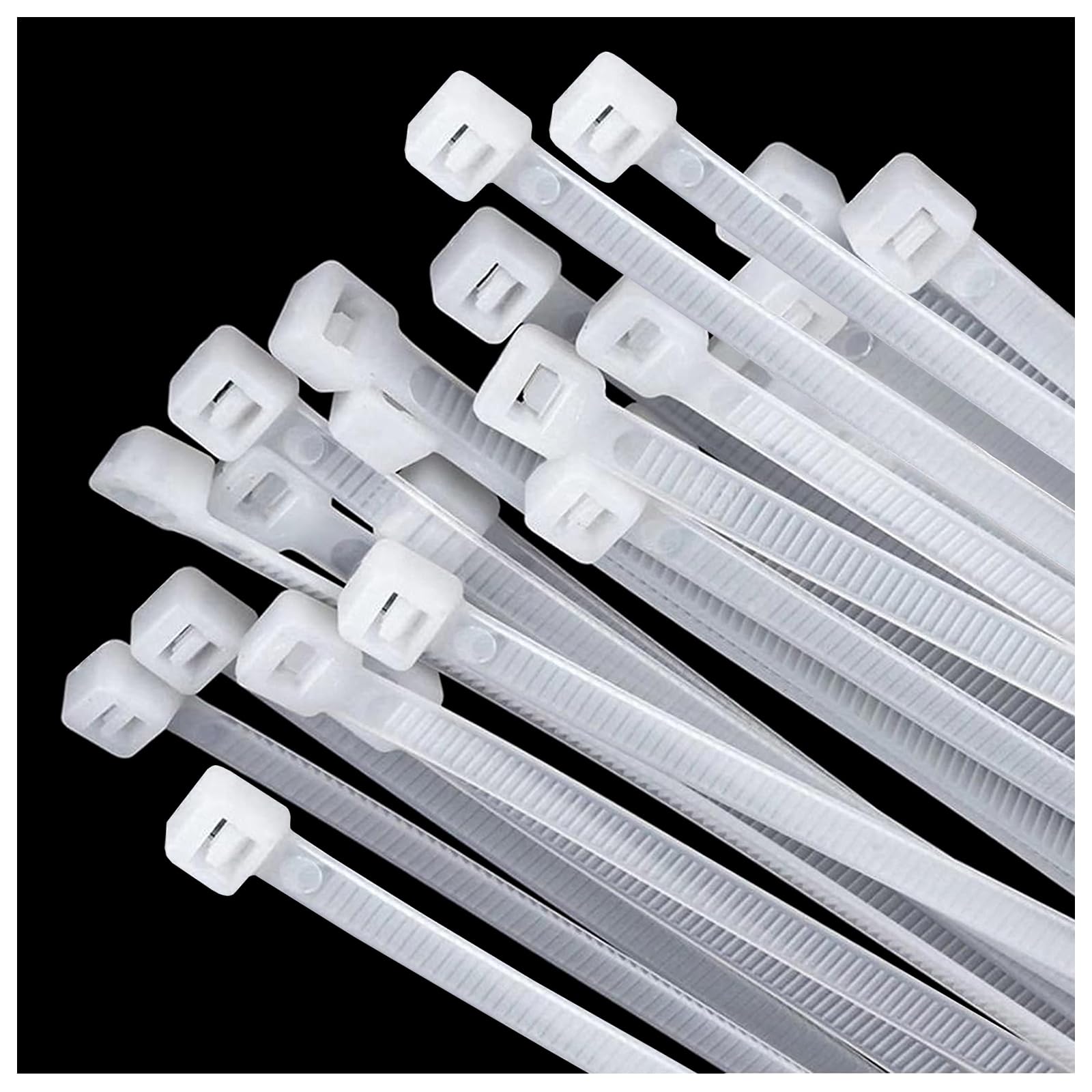 20 Inch Large White Zip Ties - Heavy Duty 60 lbs Tensile Strength - 100 Pack Industrial Plastic Cable Ties for Outdoor Use | Perfect for Bundling Wires, Securing Equipment & DIY Projects