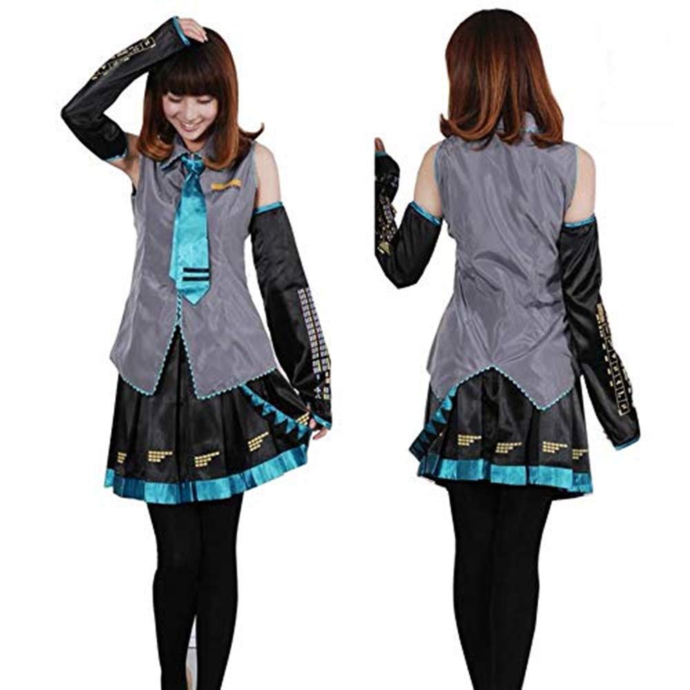 **Hatsune Miku Full Cosplay Costume Set - Anime Vocaloid Harajuku Outfit for Conventions, Halloween & Cosplay Events**