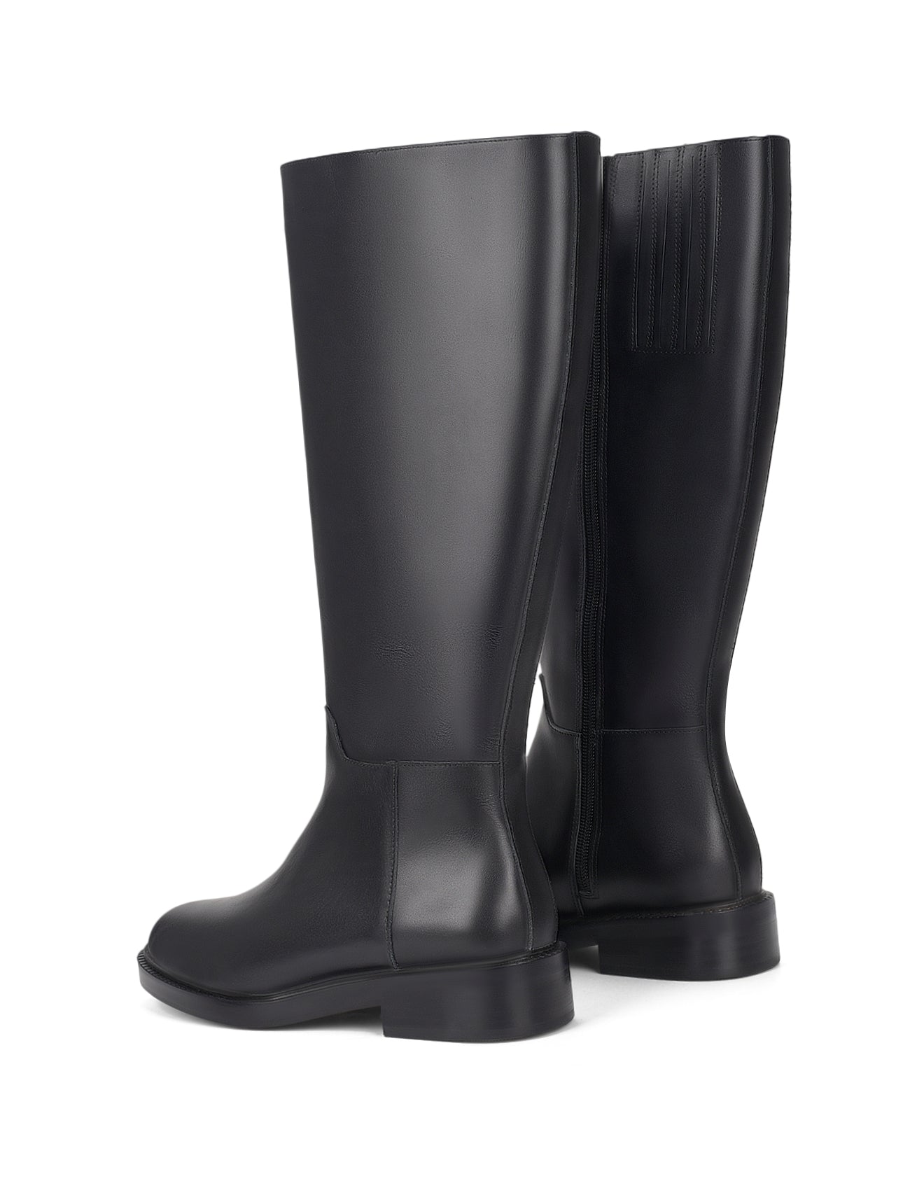 Premium Black Leather Cavalry Riding Boots for Equestrian & Horseback Riding - Durable & Stylish for Western, English & Outdoor Activities