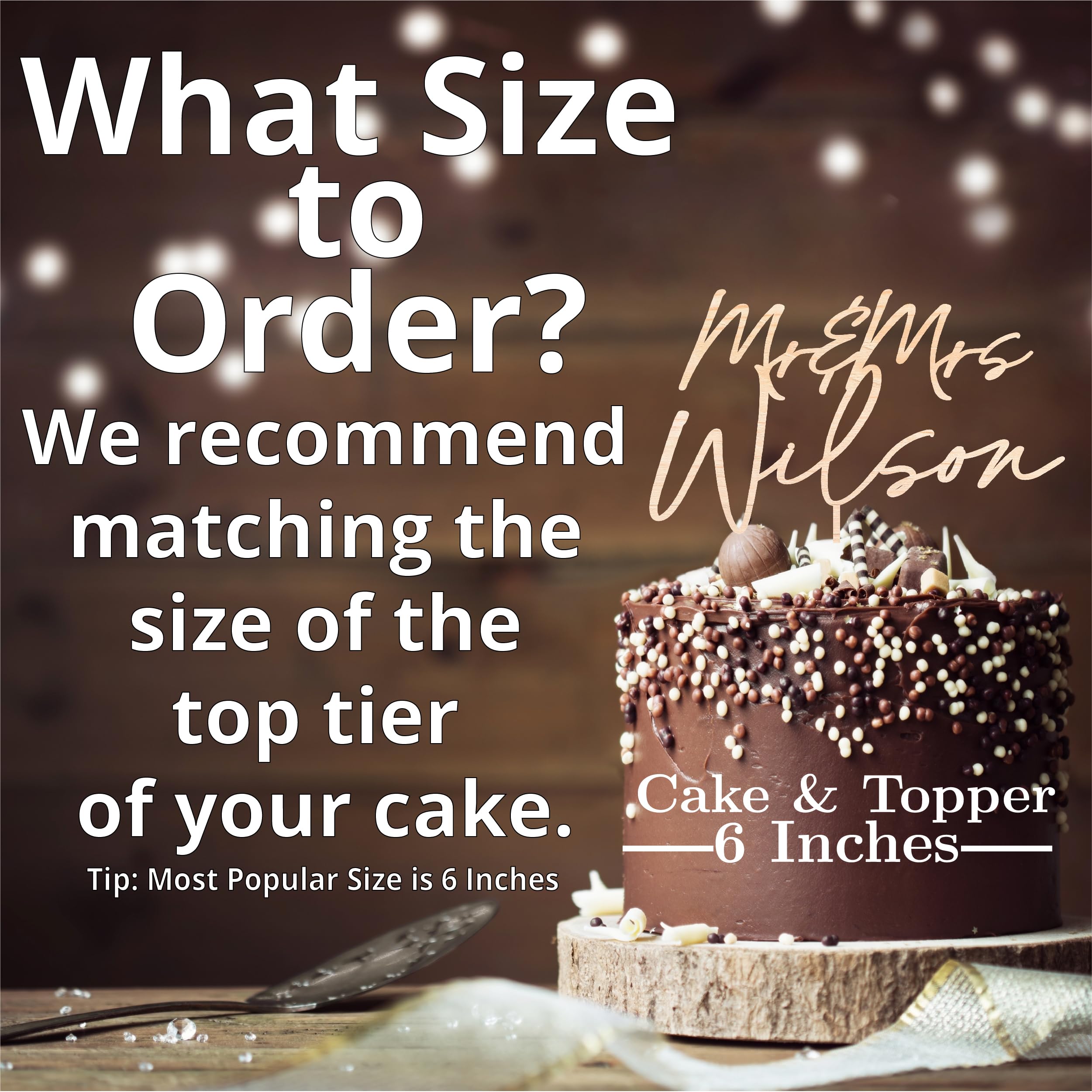 Personalized Cake Topper - Custom Name Wedding Cake Topper for Bride & Groom - Elegant Cake Decoration for Weddings, Anniversaries & Special Celebrations
