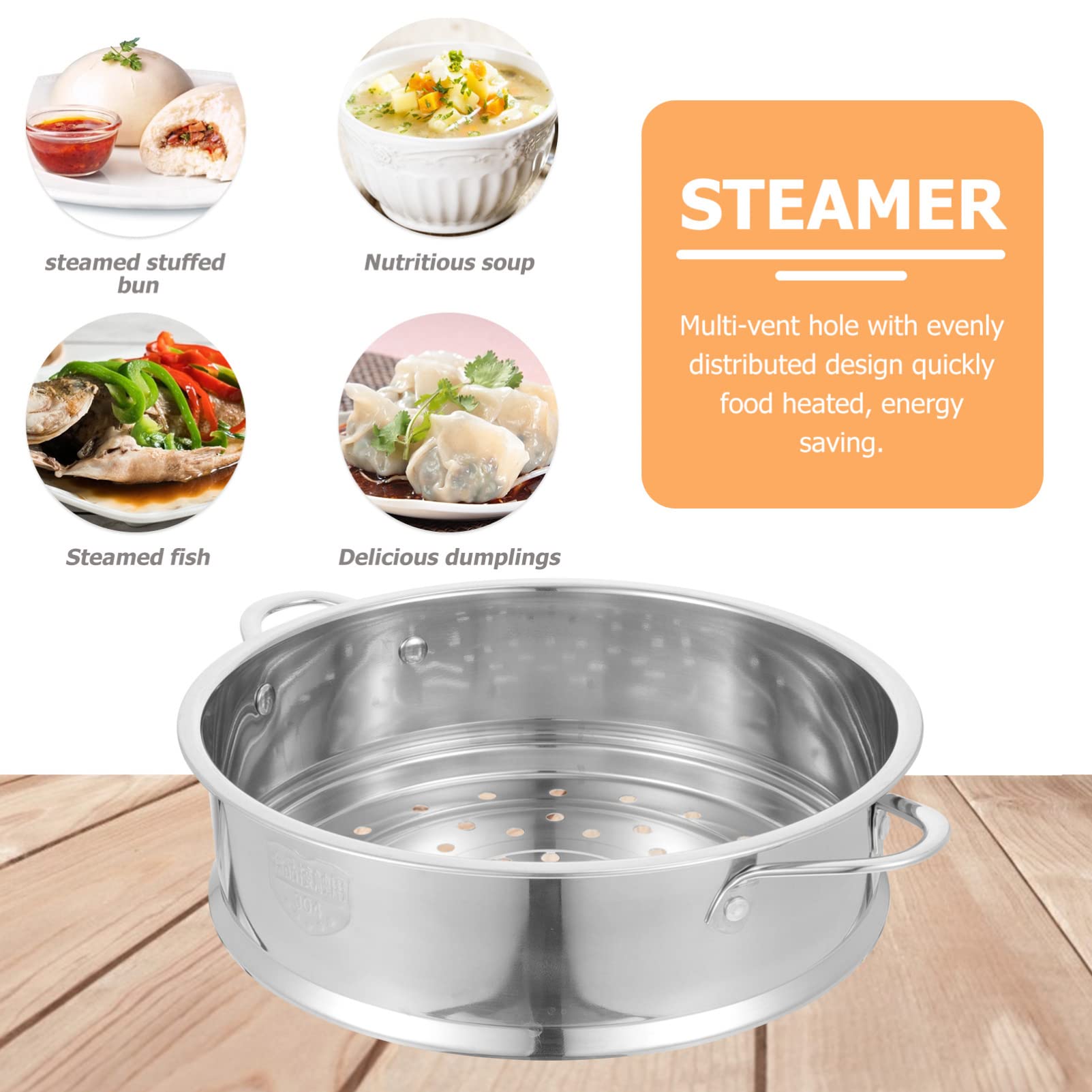 Premium Stainless Steel Steamer Basket for Cooking - Healthy Food Steamer Pot with Handle for Dumplings, Vegetables & Buns - Perfect for Asian Cuisine, Meal Prep & Healthy Eating