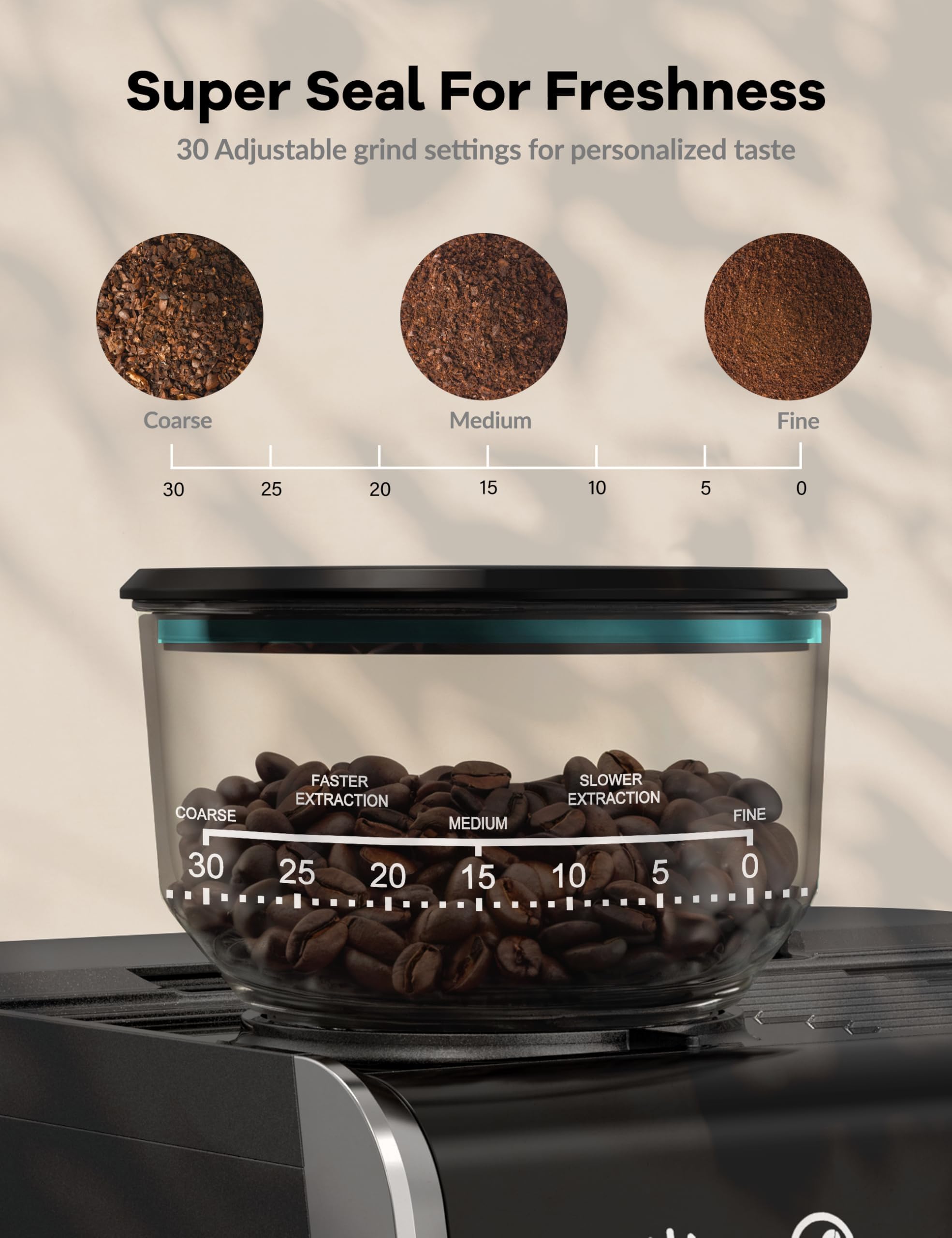 Premium 20 Bar Semi-Automatic Espresso Machine with Built-in Grinder & Milk Frother - PID Temperature Control, 95oz Water Tank - Perfect for Cappuccino, Latte, Macchiato (Dark Gray) - Ideal for Home Baristas & Coffee Enthusiasts