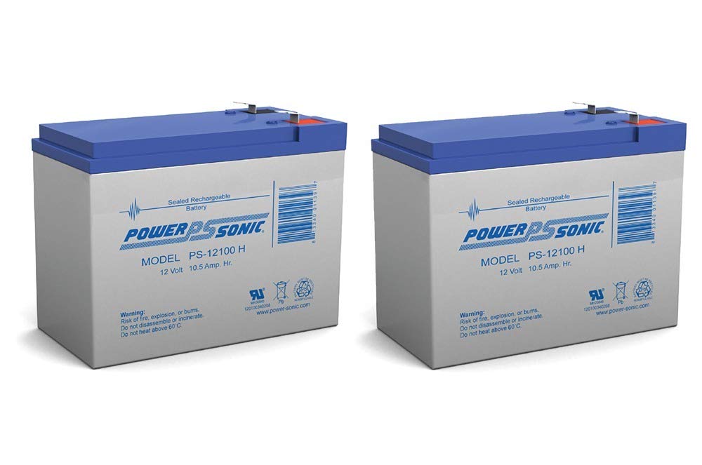 Power Sonic 12V 10.5AH Rechargeable Battery - 2 Pack Replacement for Simplex 20819272 - Perfect for Security Systems, Emergency Lighting & Backup Power Applications