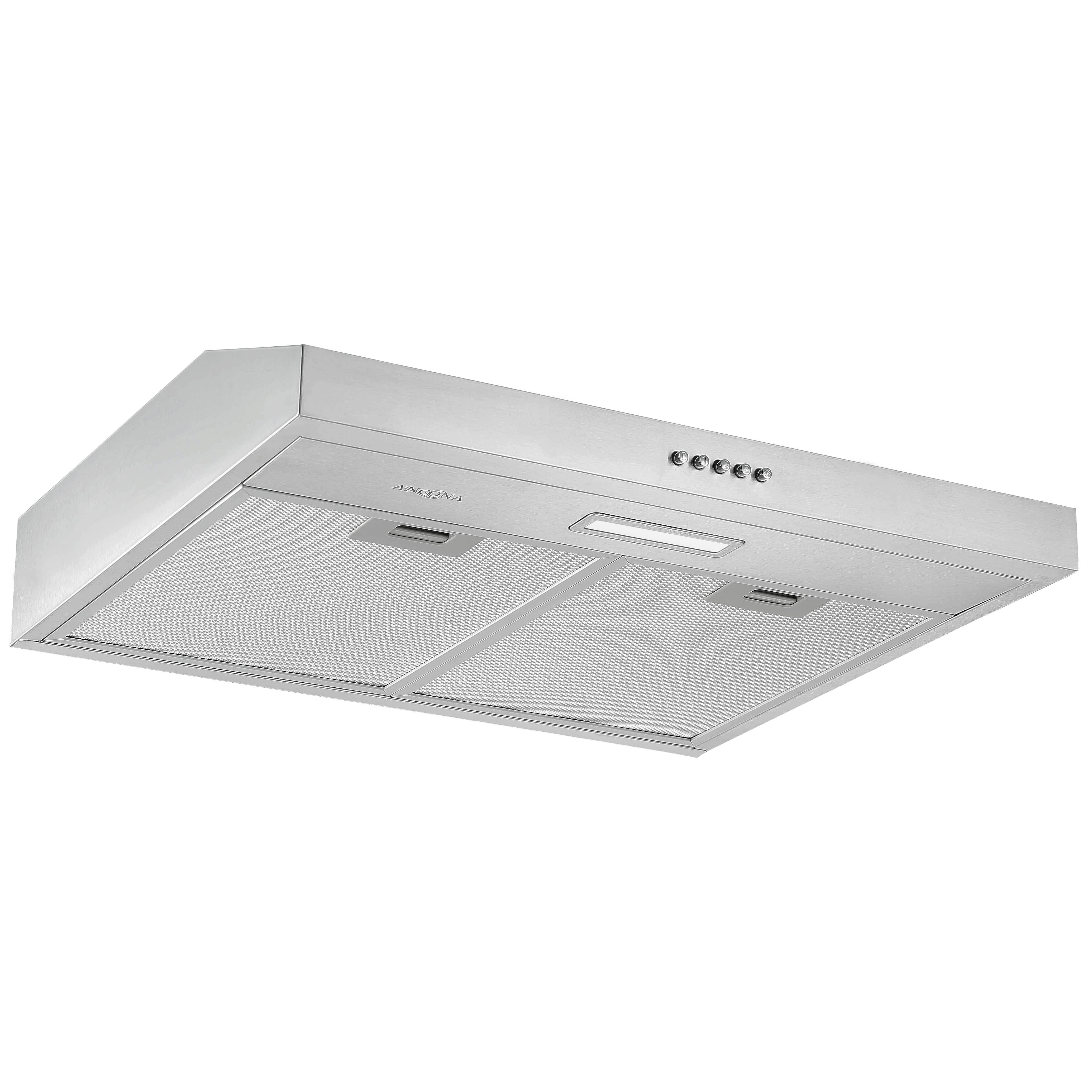 24 Inch Stainless Steel Convertible Under Cabinet Range Hood - Powerful Kitchen Ventilation for Smoke & Odor Removal - Perfect for Home Cooking, Baking & Grilling