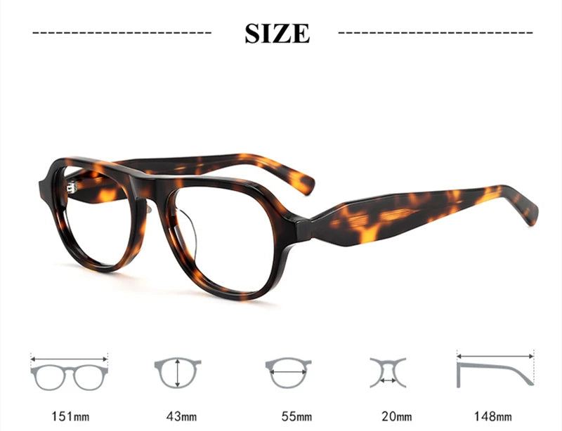 Stylish Black Unisex Acetate Eyeglasses - Oval Full Rim Frame with Brow Line Design 95001 | Perfect for Work, Reading & Fashion Accessories