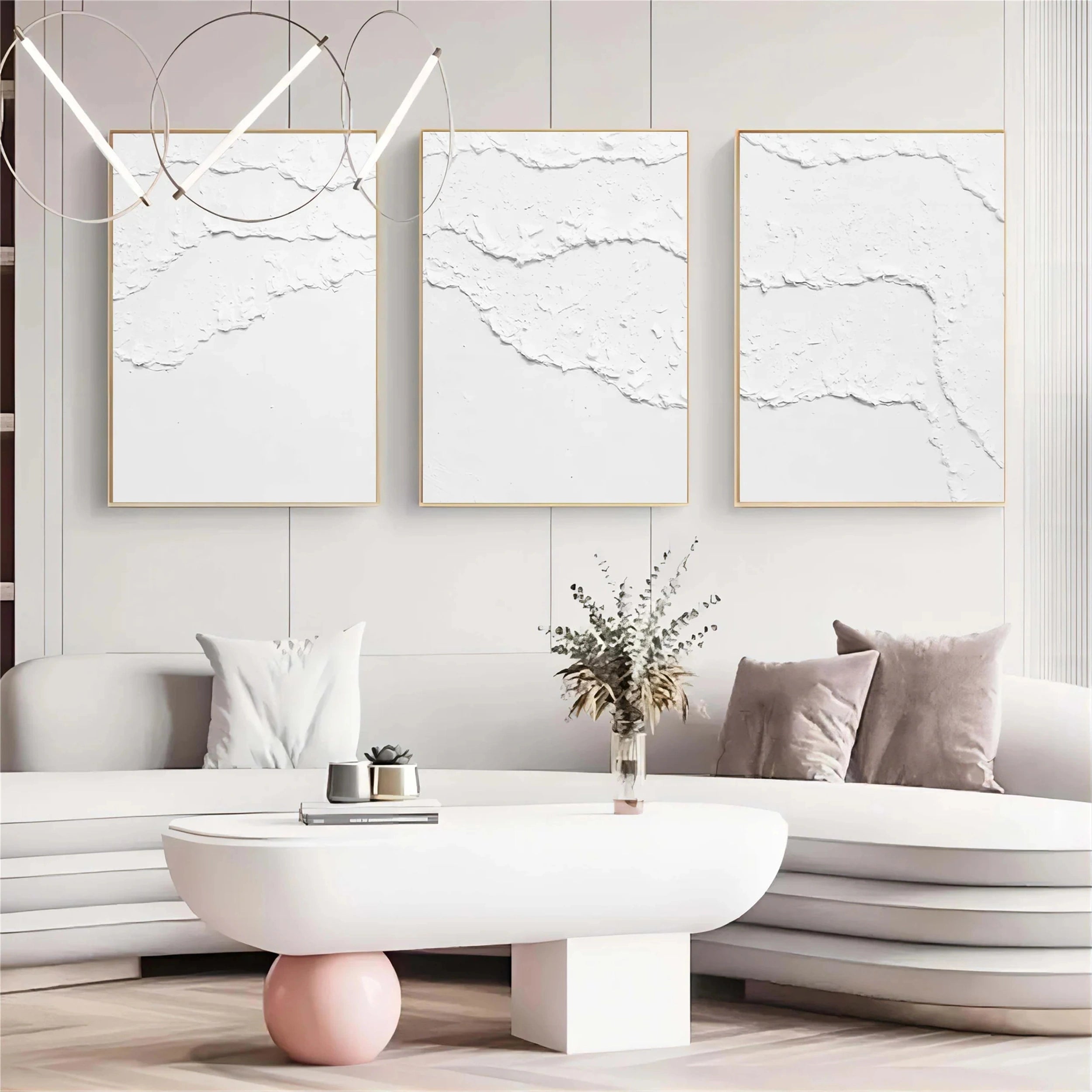 Minimalist Abstract Balance Canvas Wall Art Set of 3 - Modern Home Decor for Living Room, Bedroom & Office - #MM284