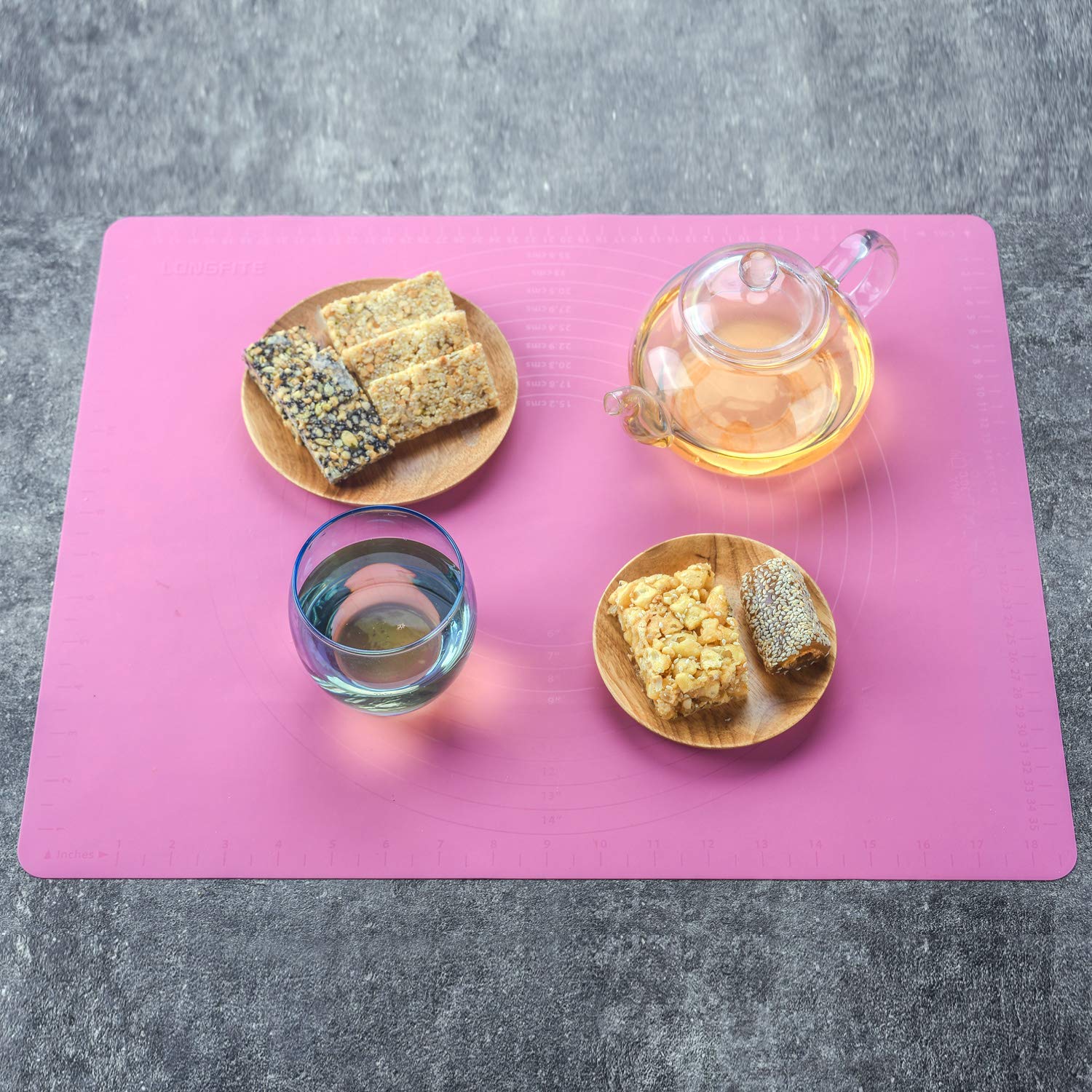 Extra Large Non-Stick Silicone Baking Mat for Rolling Dough, Pastry Making & Countertop Protection - Measurement Markings Included - Perfect for Fondant, Pie Crust & Cutting Table (XL Pink) - Ideal for Home Bakers & Professional Kitchens