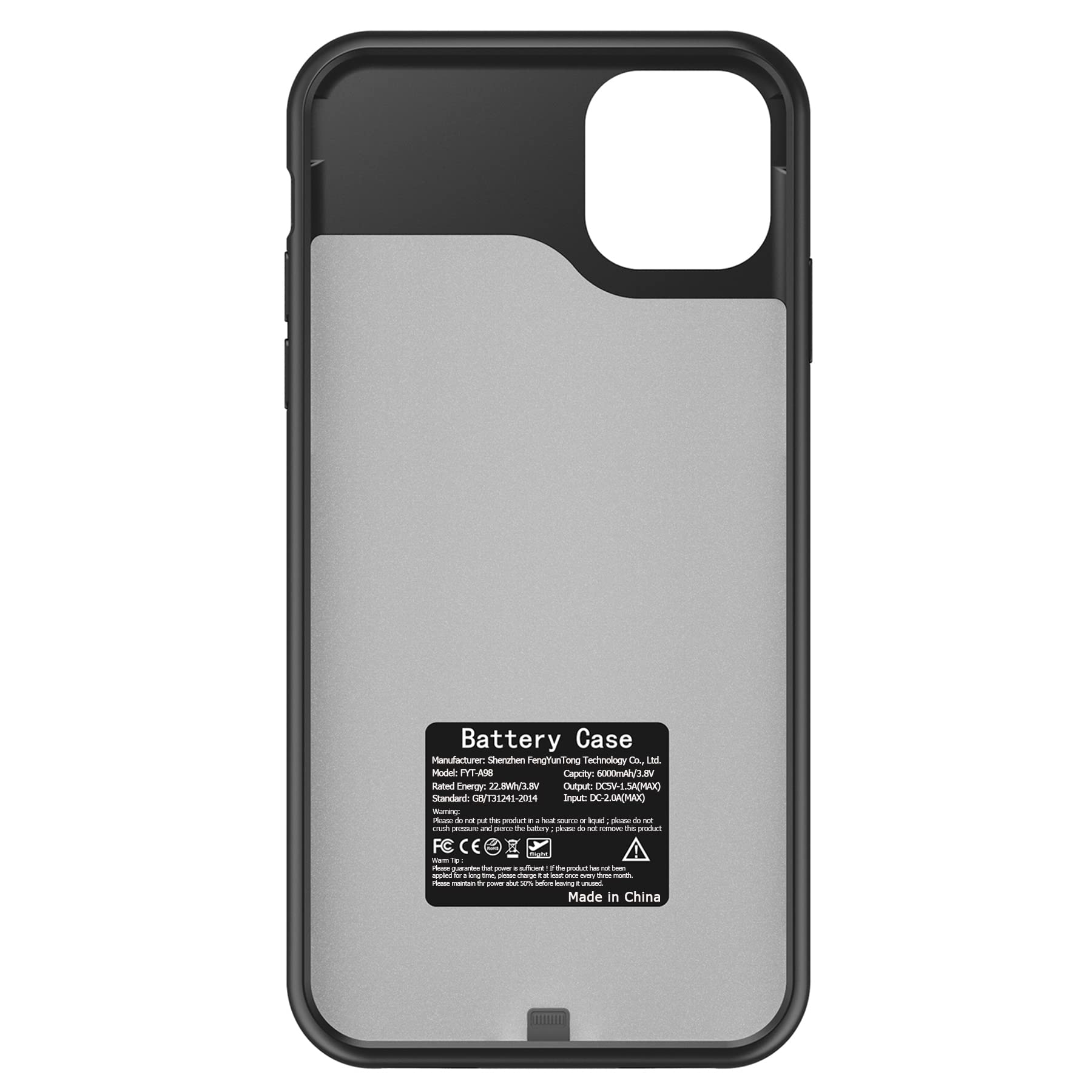 iPhone 13 Mini (5.4 inch) Battery Case with Wireless Charging & CarPlay Support - 5000mAh Extended Power Bank Protective Cover (Black) | Perfect for Travel, Commuting & Daily Use