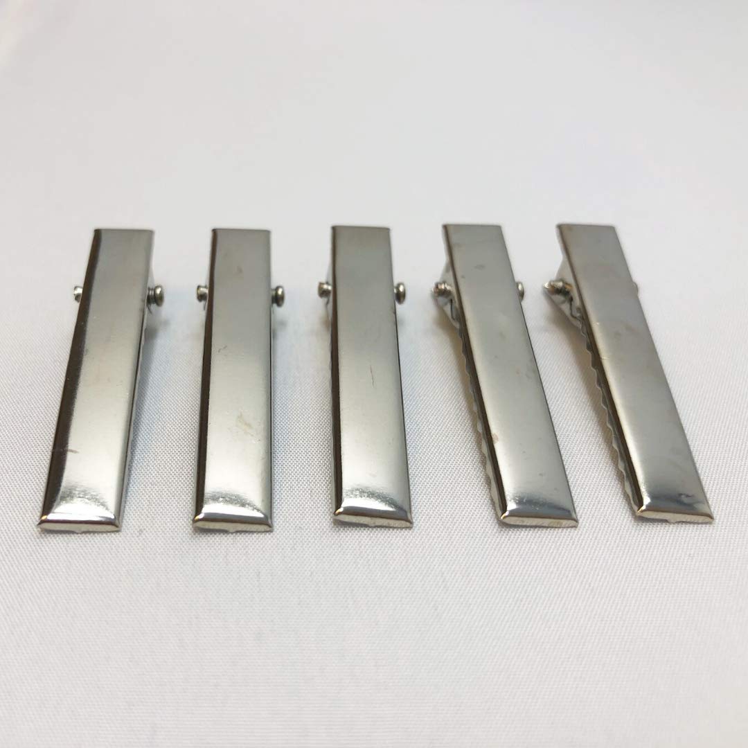 BANBERRY DESIGNS Silver Alligator Clips 100 Pack - 1.5 Inch Hair Clips for DIY Bows, Crafts & Hair Accessories - Perfect for Scrapbooking, Gift Wrapping & Party Decorations