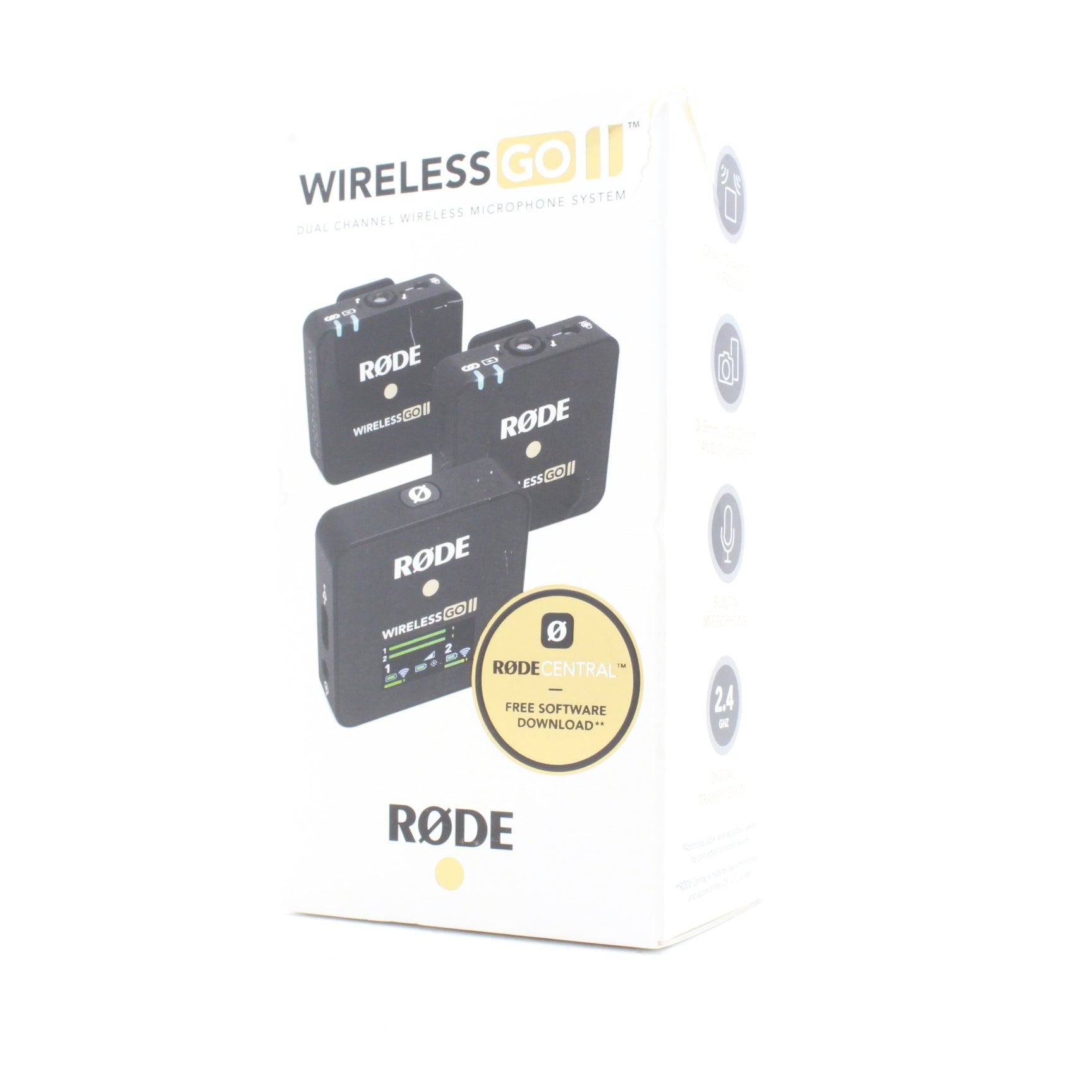 RODE Wireless GO II Compact Digital Wireless Microphone System for 2 Persons with Built-in Recorder - Perfect for Vlogging, Interviews, YouTube & Live Streaming