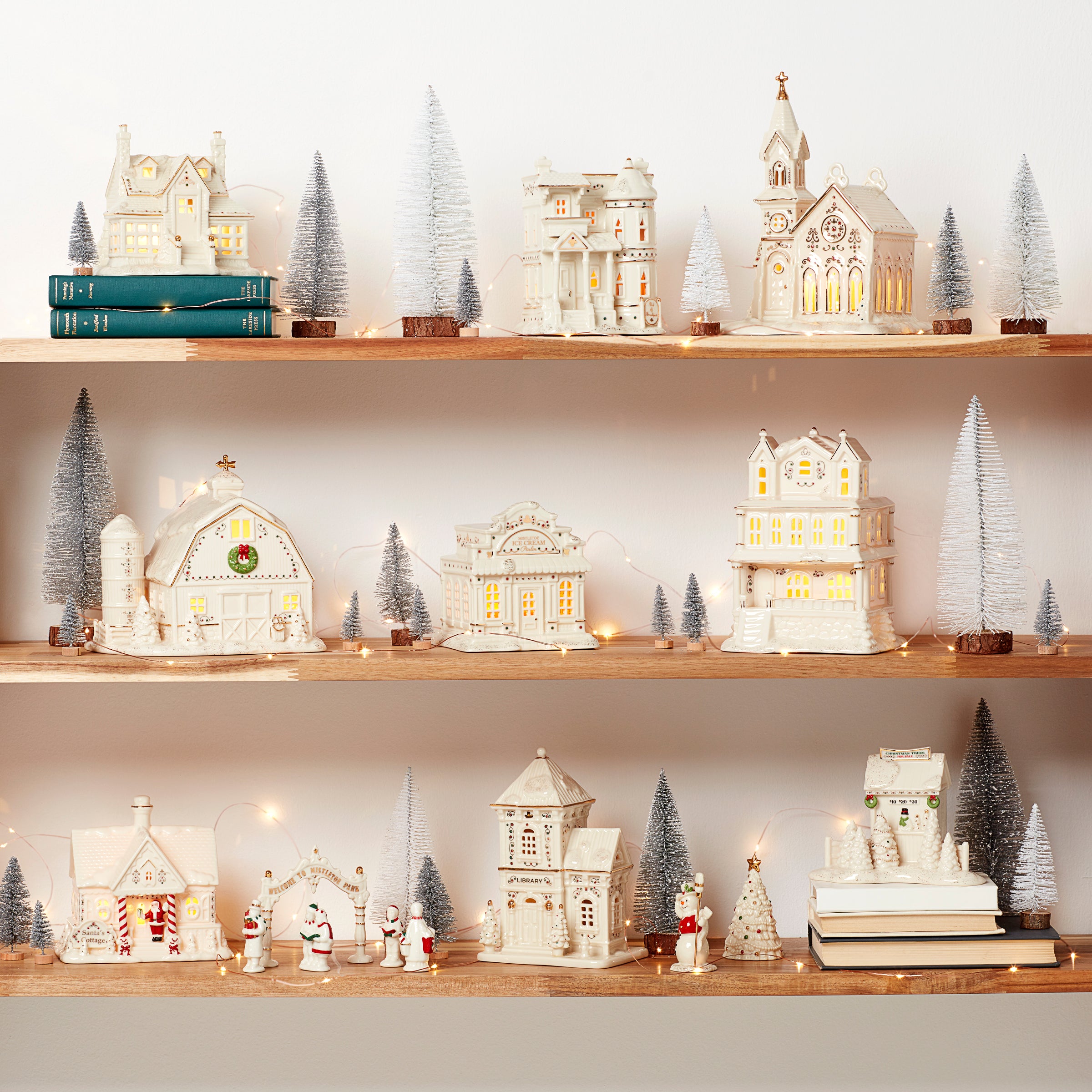 LED Mistletoe Park Light Up Village Church Figurine - Christmas Decoration for Home, Tabletop, Holiday Display - Perfect for Winter Village Scenes & Christmas Tree Decor