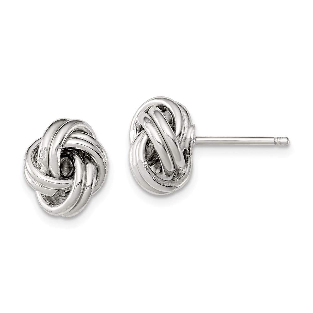 Sterling Silver Love Knot Earrings for Women - Romantic Infinity Knot Design Hypoallergenic Jewelry Gift for Her QE4891 | Perfect for Valentine's Day, Anniversary, Wedding & Everyday Wear