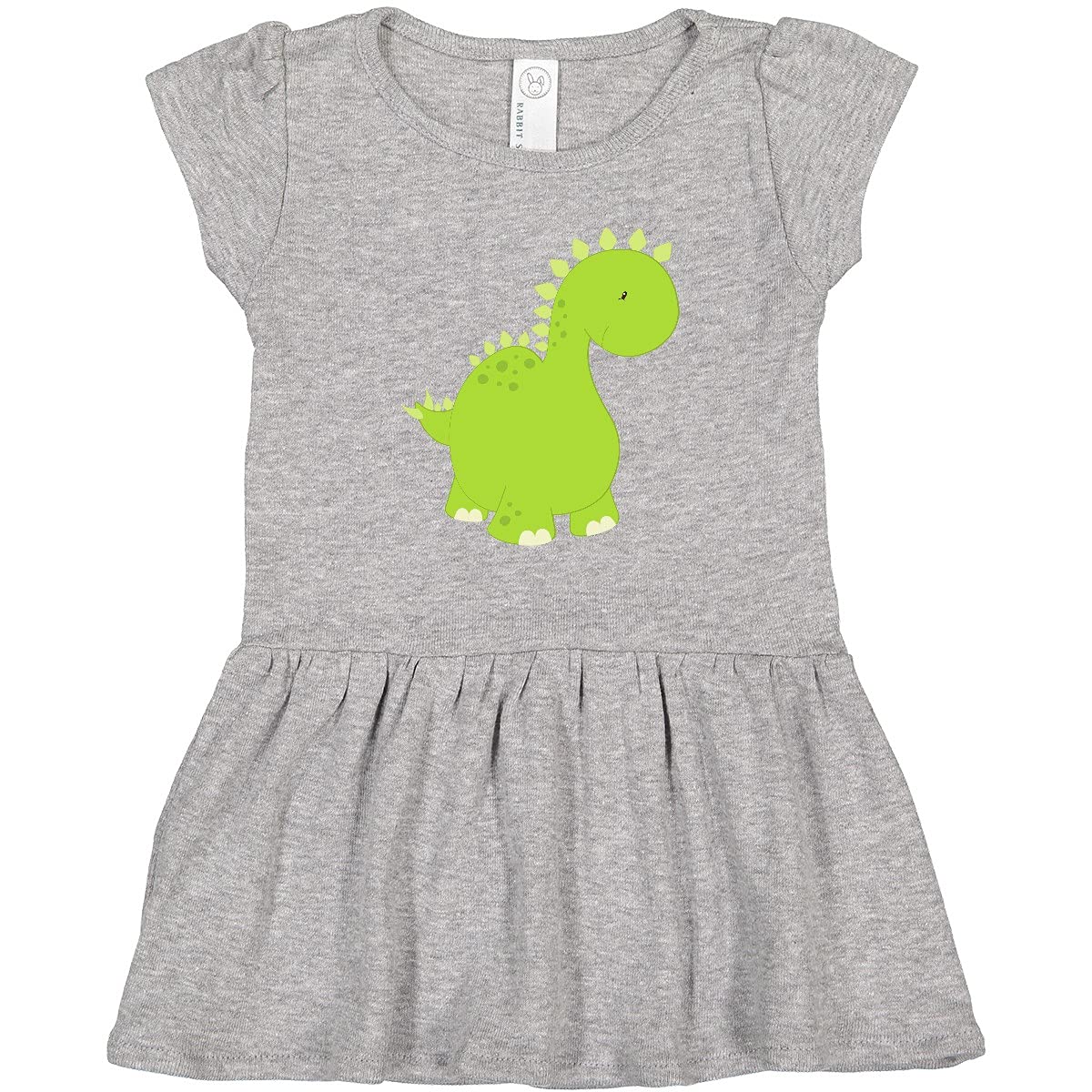 Inktastic Cute Dinosaur Print Toddler Dress - Baby Dino & Stegosaurus Design for Girls | Perfect for Playdates, Birthday Parties & Everyday Wear