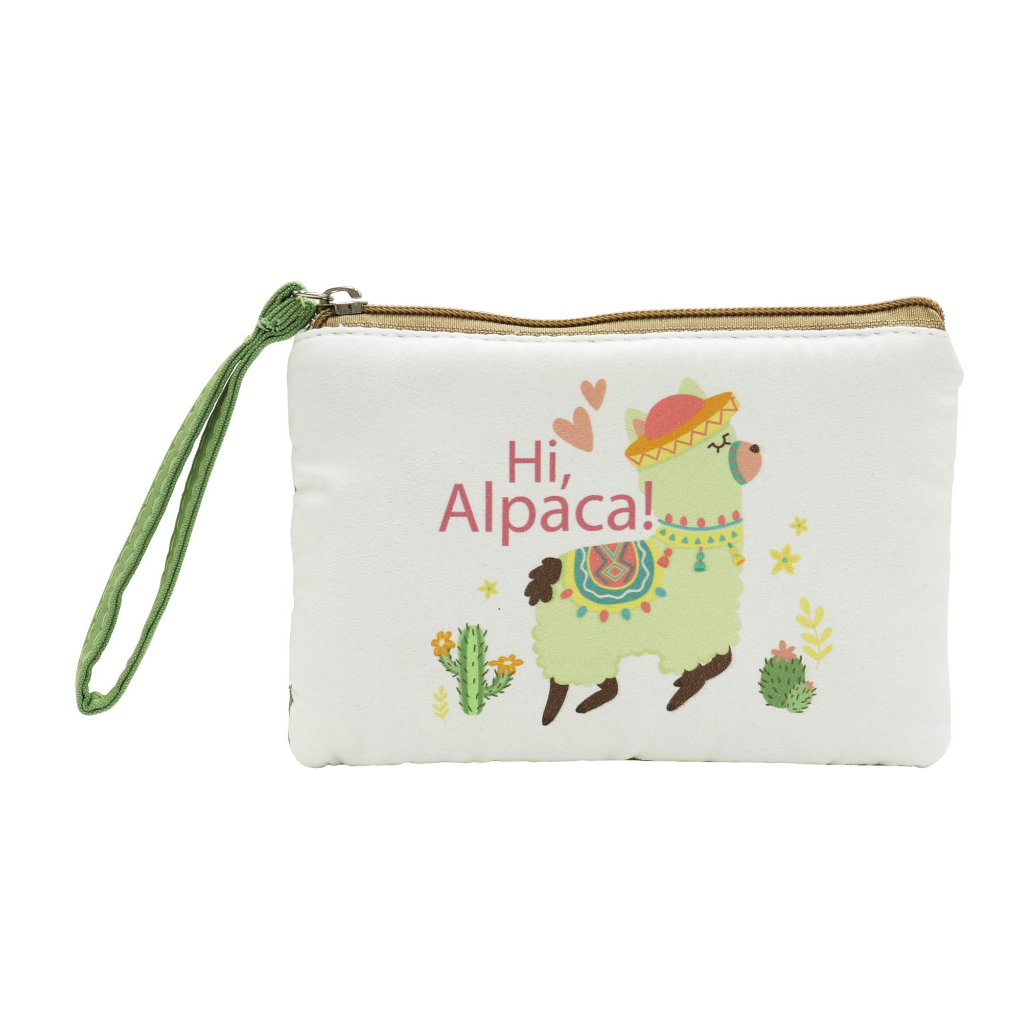 Stylish Alpaca Coin Purse & Makeup Bag with Wrist Strap - Perfect for Women's Essentials, Phone & Cosmetics - Great Gift Idea for Travel, Parties & Daily Use