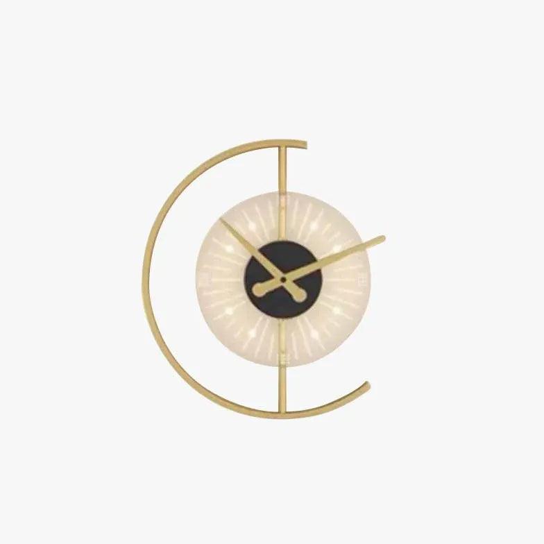 Modern LED Wall Light Clock - Stylish Indoor Decorative Timepiece for Living Room, Bedroom & Office Decor