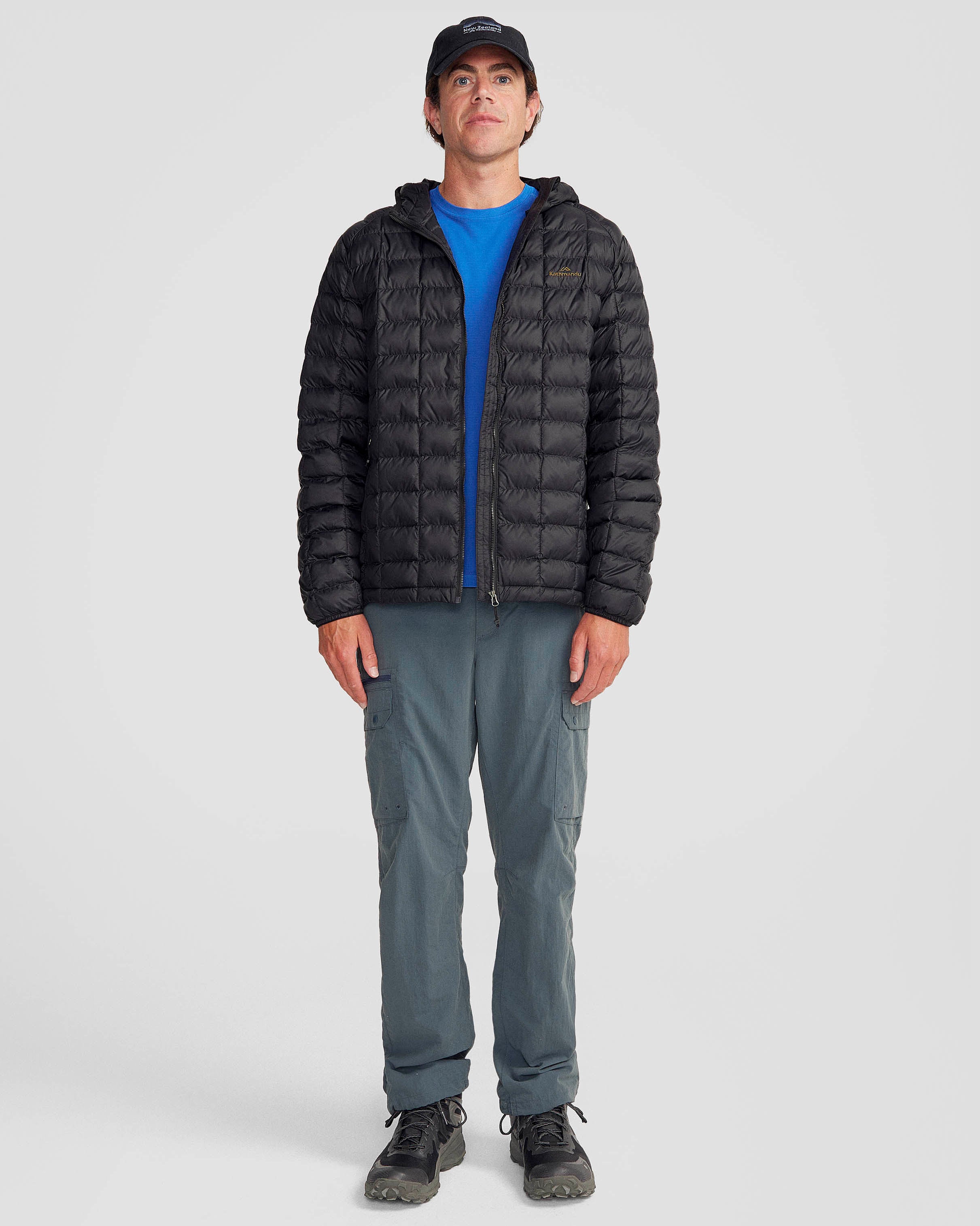 Men's Heli Insulated Hooded Jacket - Waterproof Winter Coat for Outdoor Activities | Black Stingray Color | Perfect for Hiking, Skiing & Cold Weather Adventures