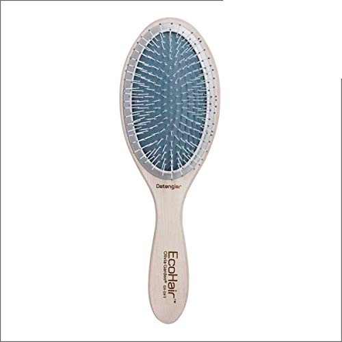 Olivia Garden Eco-Friendly Bamboo Oval Hair Detangler Brush - Gentle Detangling & Styling Tool for Wet/Dry Hair - Perfect for Blowouts, Smoothing & Daily Styling (1 Unit) - Ideal for Home & Salon Use