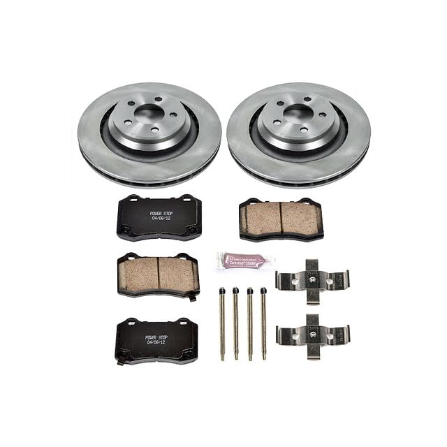 Power Stop KOE4583 Rear Brake Kit - OE Rotors & Ceramic Pads for Dodge 300, Challenger, Charger, Magnum | Smooth Stopping & Reduced Dust | Perfect for Daily Driving & Performance Upgrades
