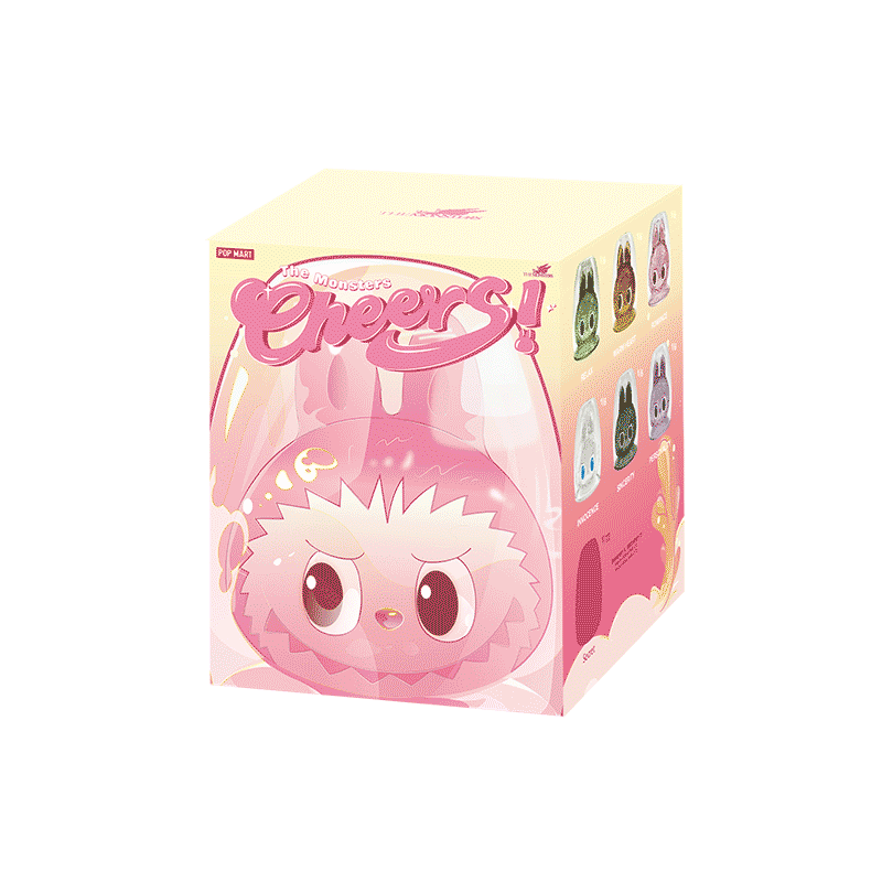 POP MART THE MONSTERS CHEERS! Series Double Walled Glass Tumbler with Lid - Cute Blind Box Collectible for Office, Home & Gift Giving