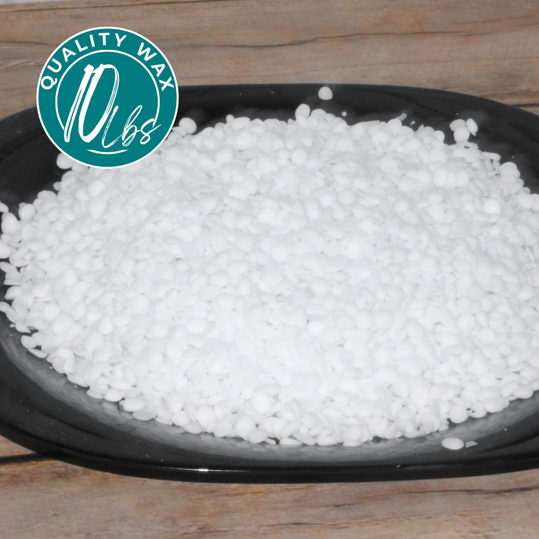 10lb Bulk Paraffin Wax Beads - 100% Refined Candle Wax for DIY Projects | Candle Making, Canning, Waterproofing, Furniture & Metal Preservation | Ideal for Home Crafts, Bath & Body Products, and Artisan Creations