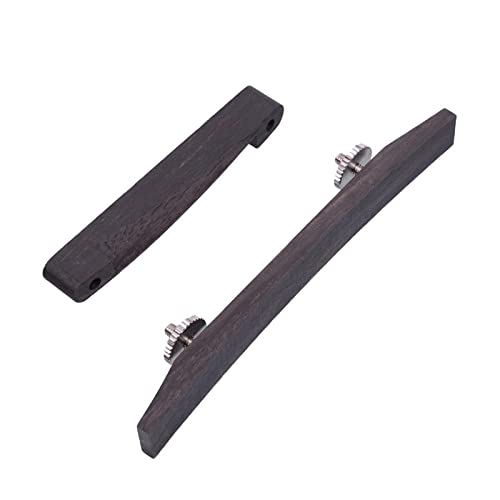 Premium Electric Bass Roller Saddles Bridge Tailpiece for Archtop Guitar - Enhanced Tuning Stability & Smooth String Action - Perfect for Jazz, Blues & Rock Performances