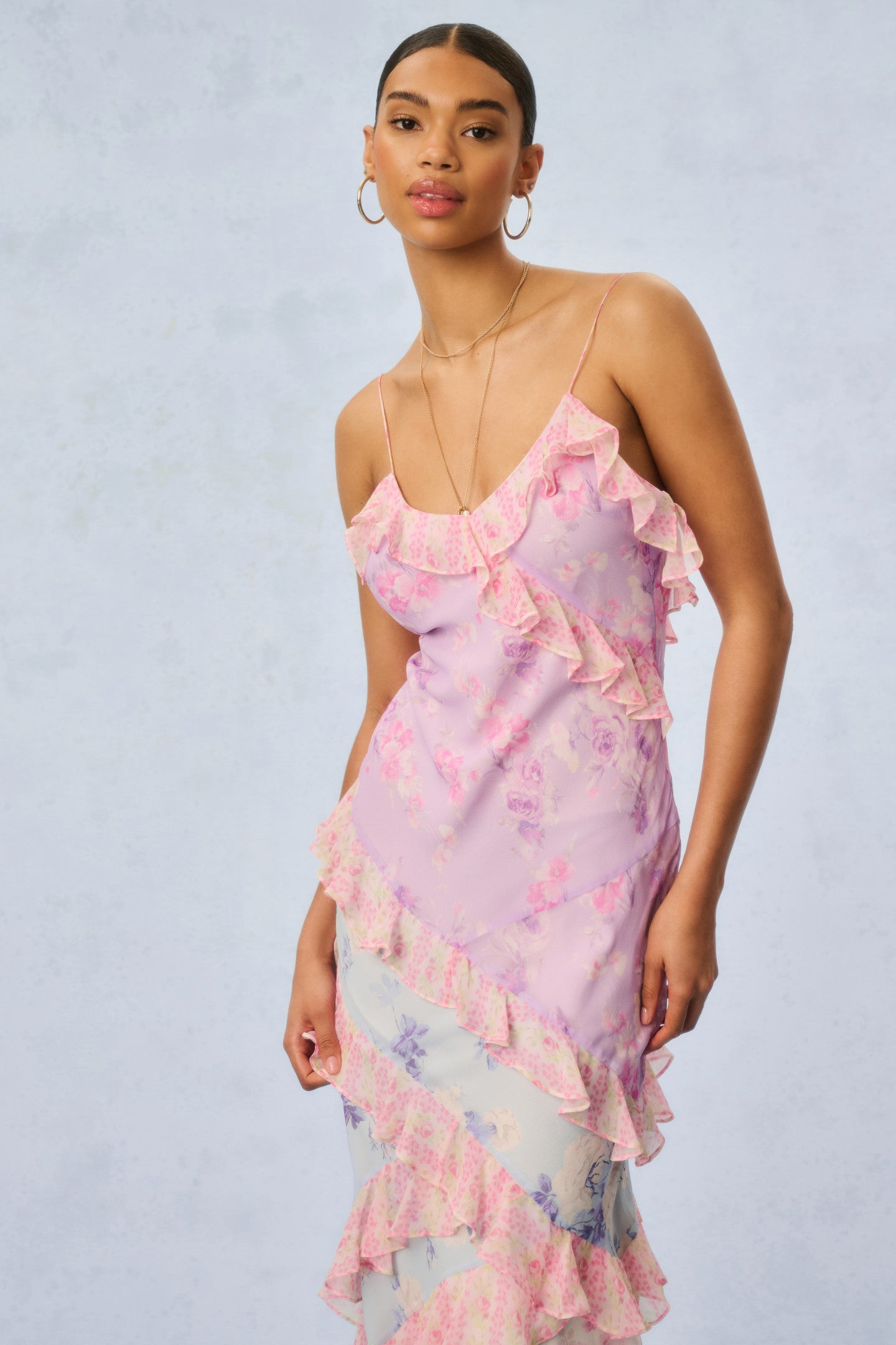 Rialto Silk Fragrance Mixed Print Dress - Elegant Floral Summer Dress for Women | Perfect for Weddings, Parties & Date Nights